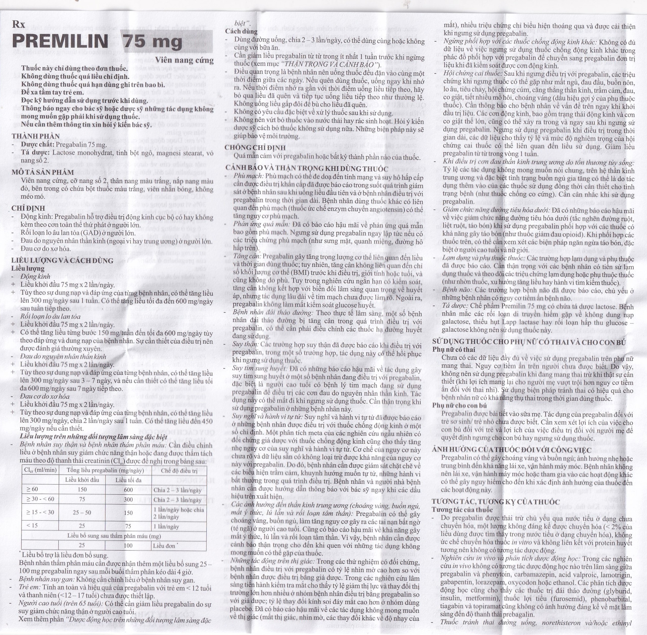 Thuốc Premilin 75mg Hasan điều trị động kinh cục bộ (3 vỉ x 10 viên)