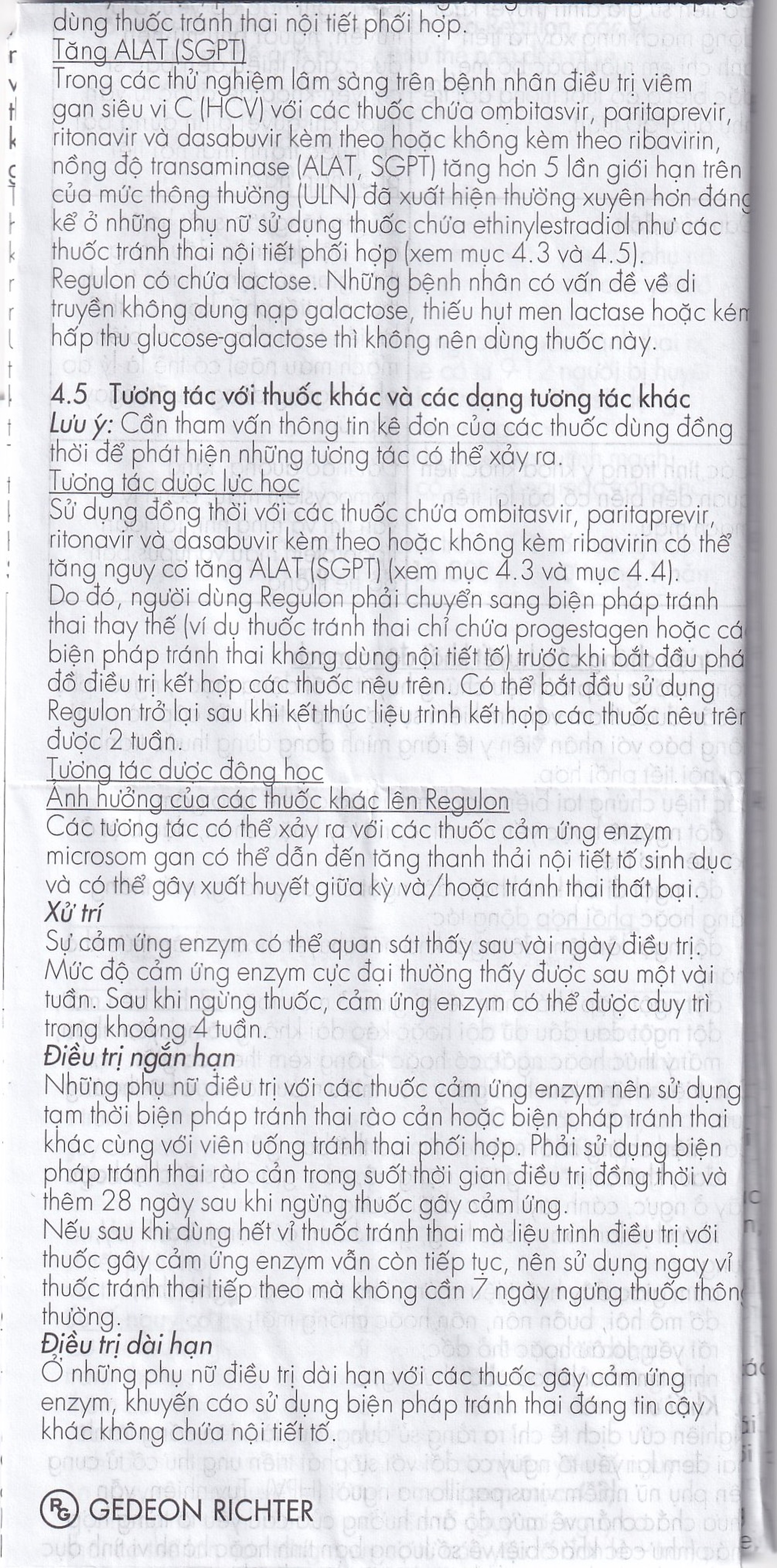 Thuốc Regulon Gedeon tránh thai hằng ngày (1 vỉ x 21 viên)
