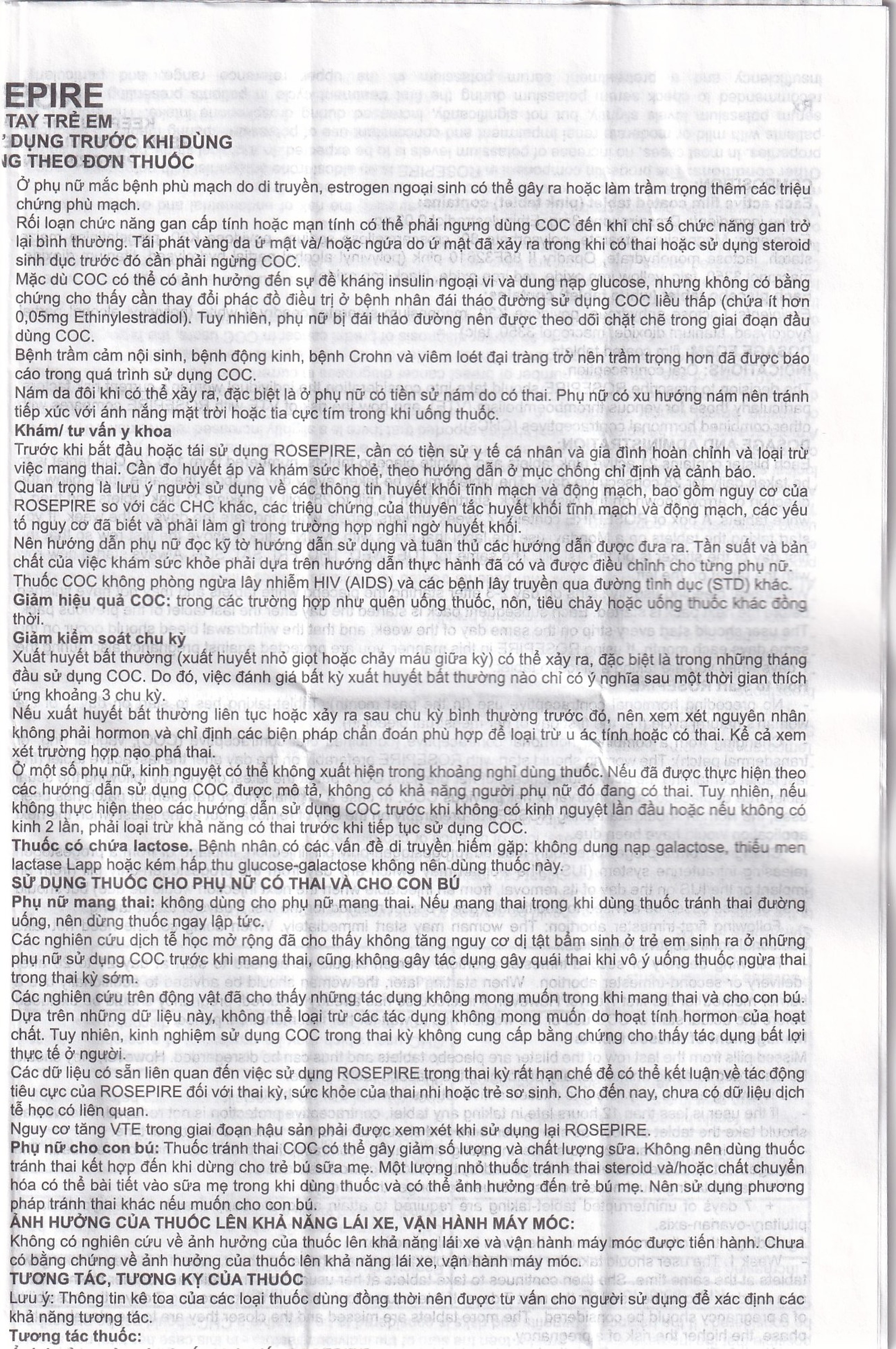 Thuốc Rosepire 3mg/0,02mg Exeltis tím dùng để tránh thai (1 vỉ x 28 viên)
