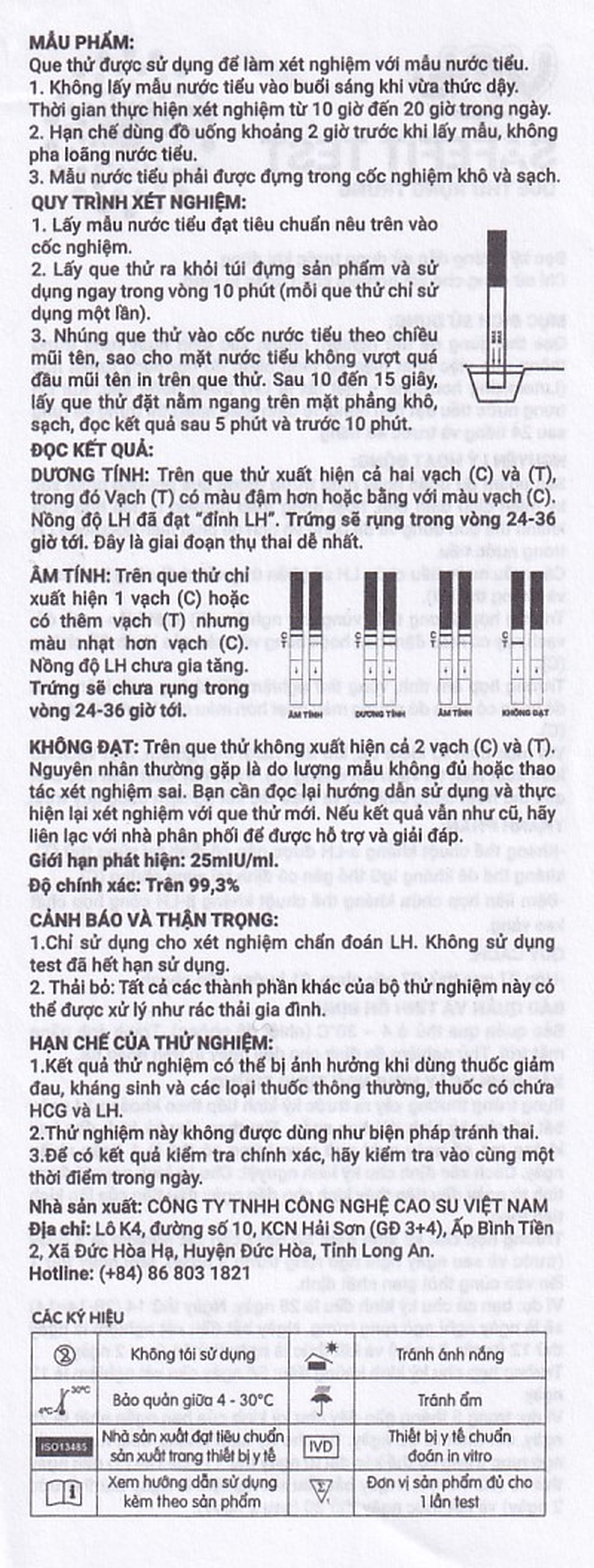 Que thử rụng trứng Safefit test (7 cái) dùng xác định ngày rụng trứng nhanh chóng, đơn giản