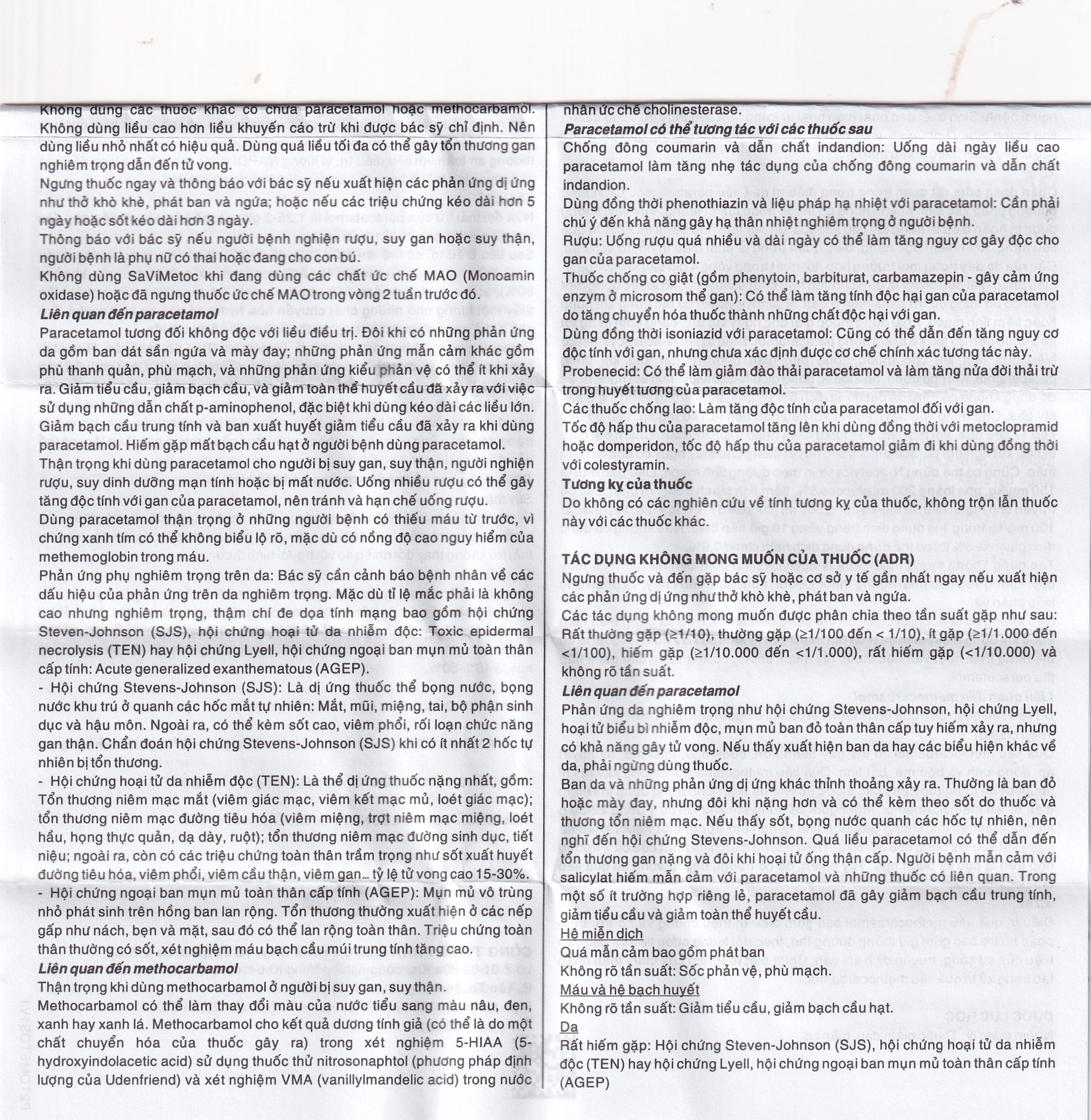 Thuốc SaViMetoc giảm đau do co thắt cơ (3 vỉ x 10 viên)