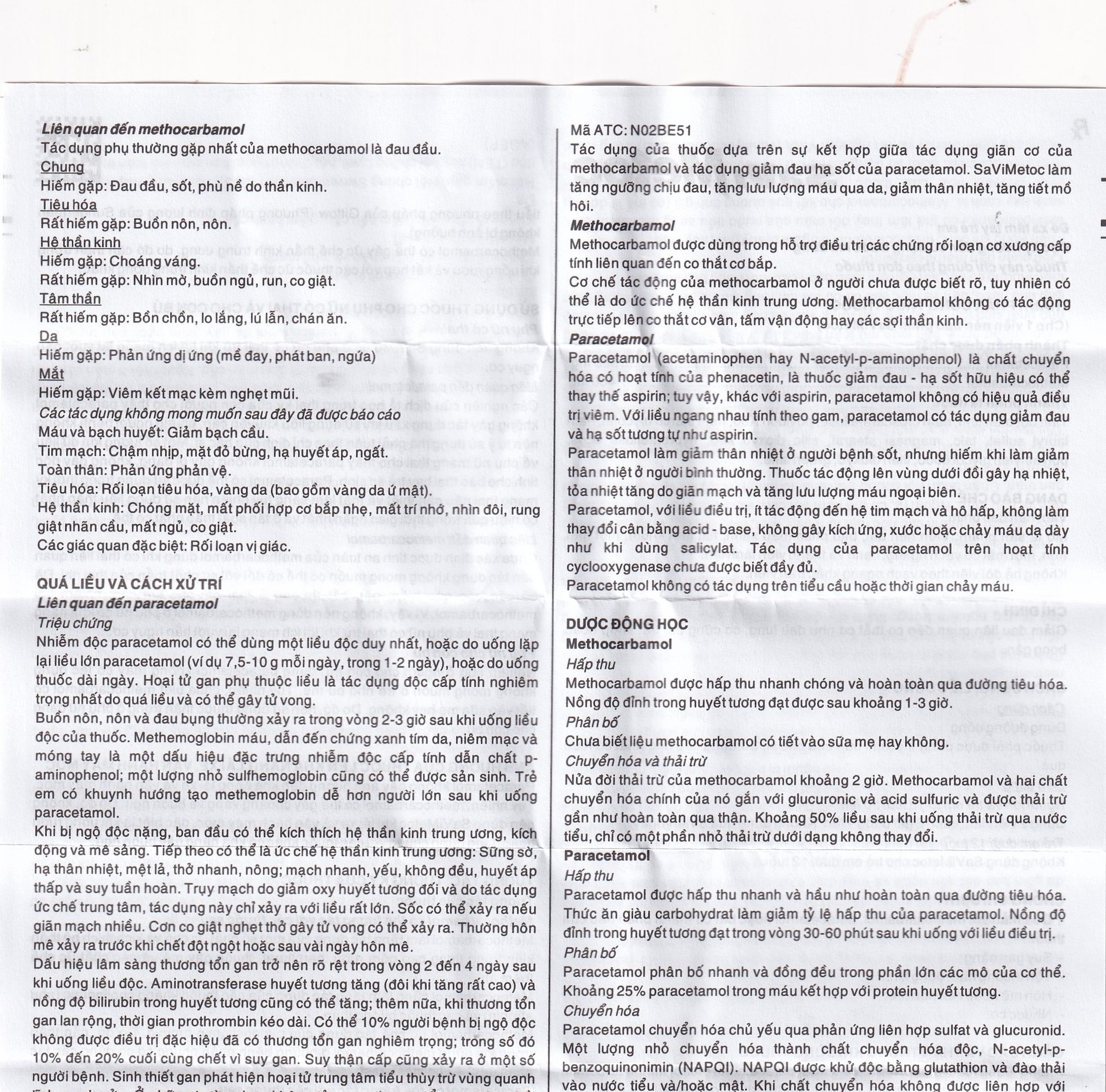 Thuốc SaViMetoc giảm đau do co thắt cơ (3 vỉ x 10 viên)