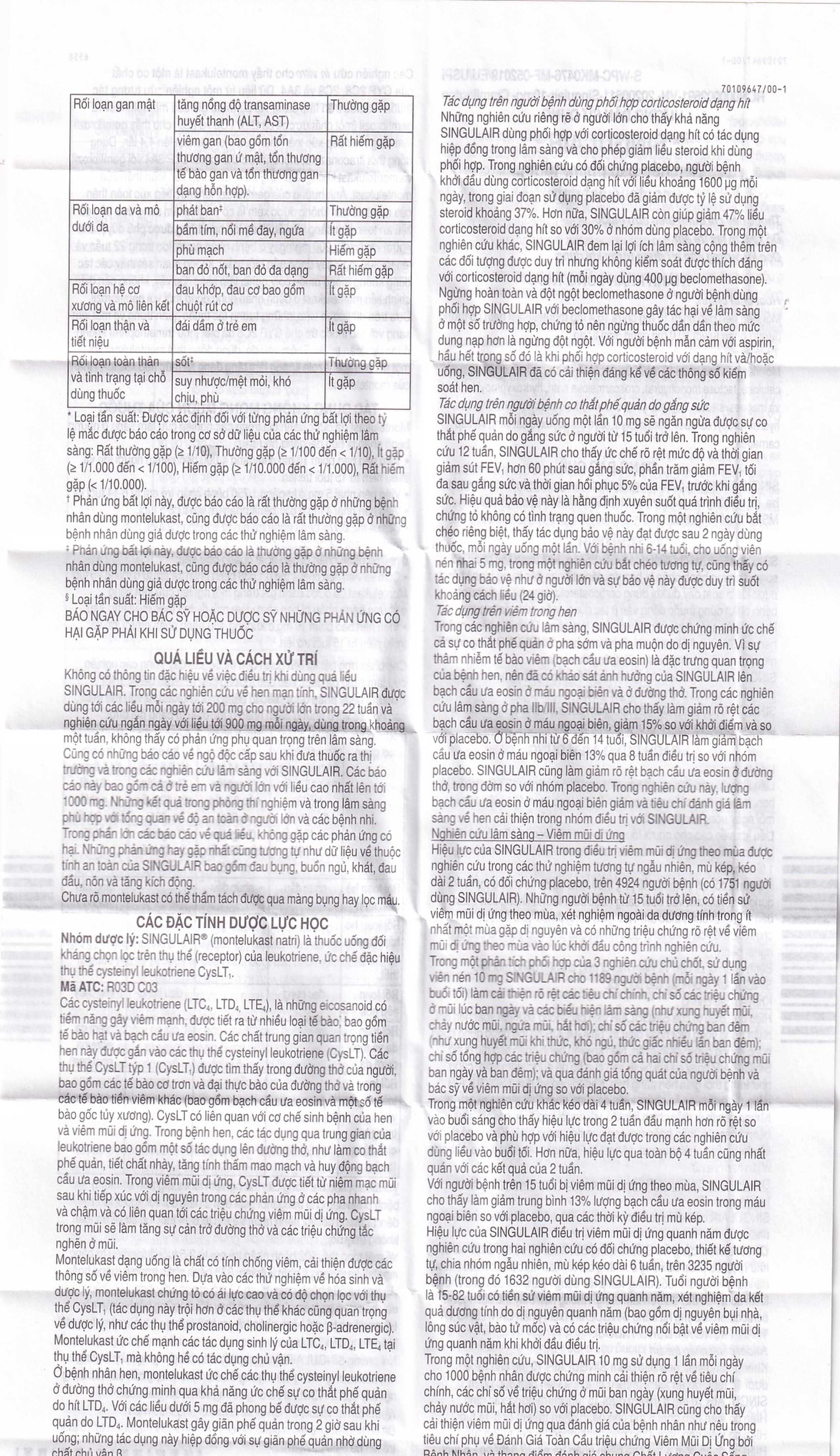 Thuốc Singulair 10mg Organon Pharma điều trị hen dai dẳng từ nhẹ đến trung bình (2 vỉ x 14 viên)