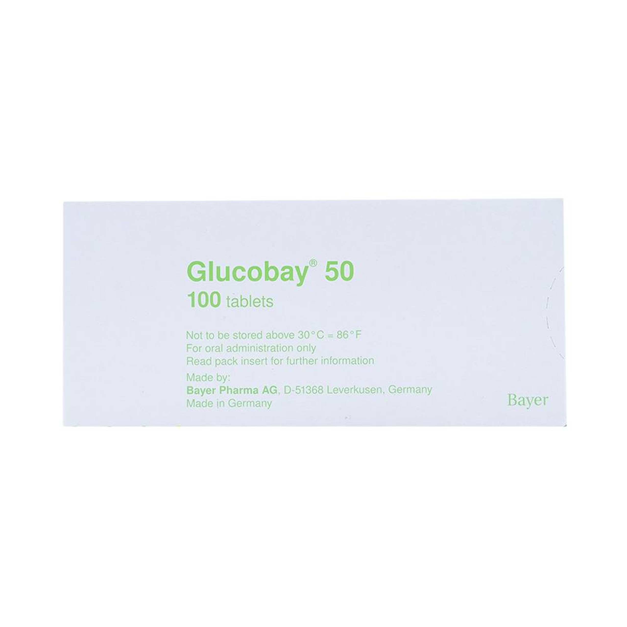Thuốc Glucobay 50 điều trị kết hợp chế độ ăn kiêng cho bệnh nhân đái tháo đường (10 vỉ x 10 viên)