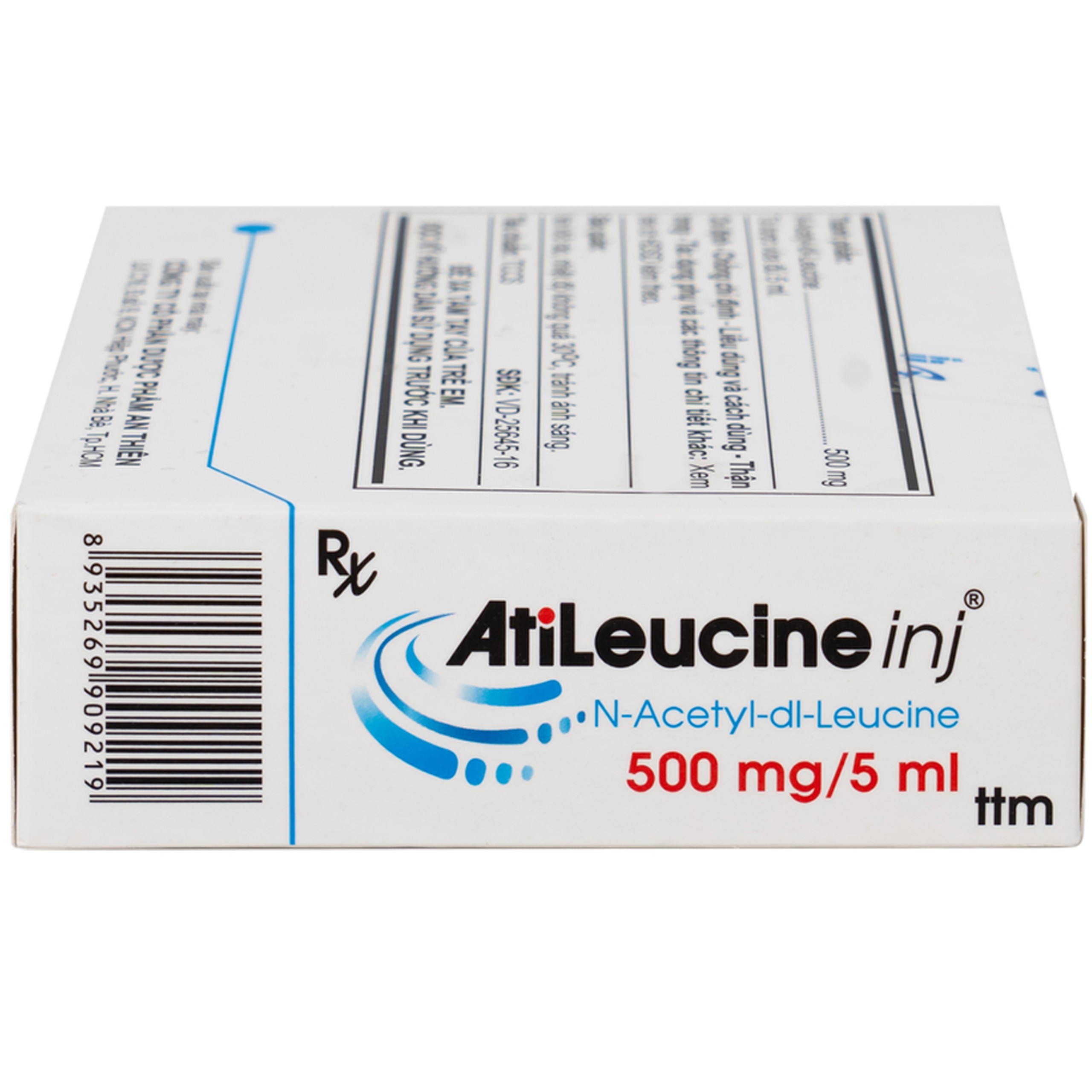 Dung dịch tiêm AtiLeucine inj 500mg/5ml An Thiên điều trị triệu chứng cơn chóng mặt (2 vỉ x 5 ống)