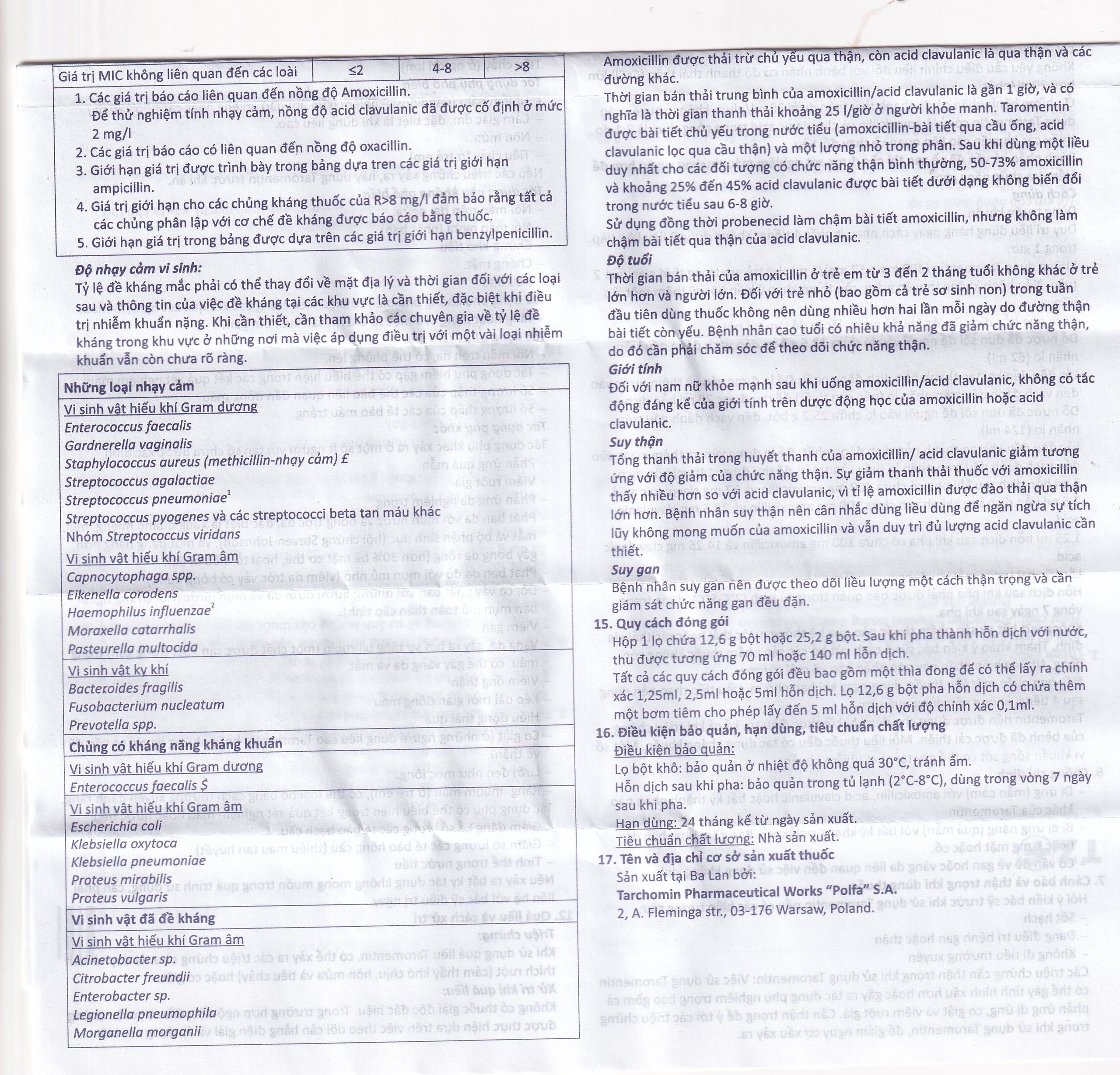 Bột hỗn dịch uống Taromentin 457mg/5ml điều trị nhiễm trùng viêm xoang, tai giữa, đường hô hấp (12.6g)