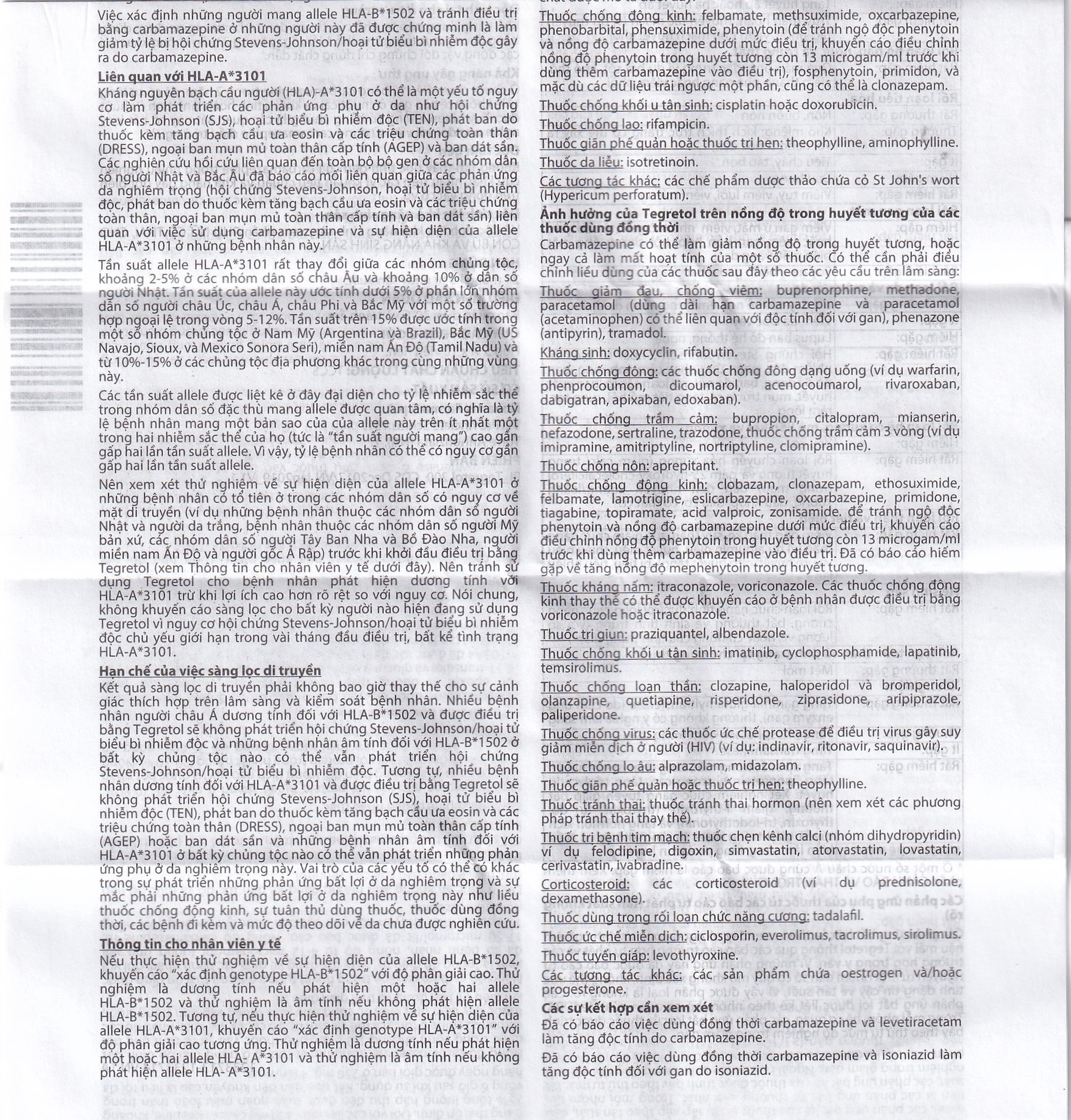 Thuốc Tegretol 200 Novartis điều trị bệnh động kinh (5 vỉ x 10 viên)