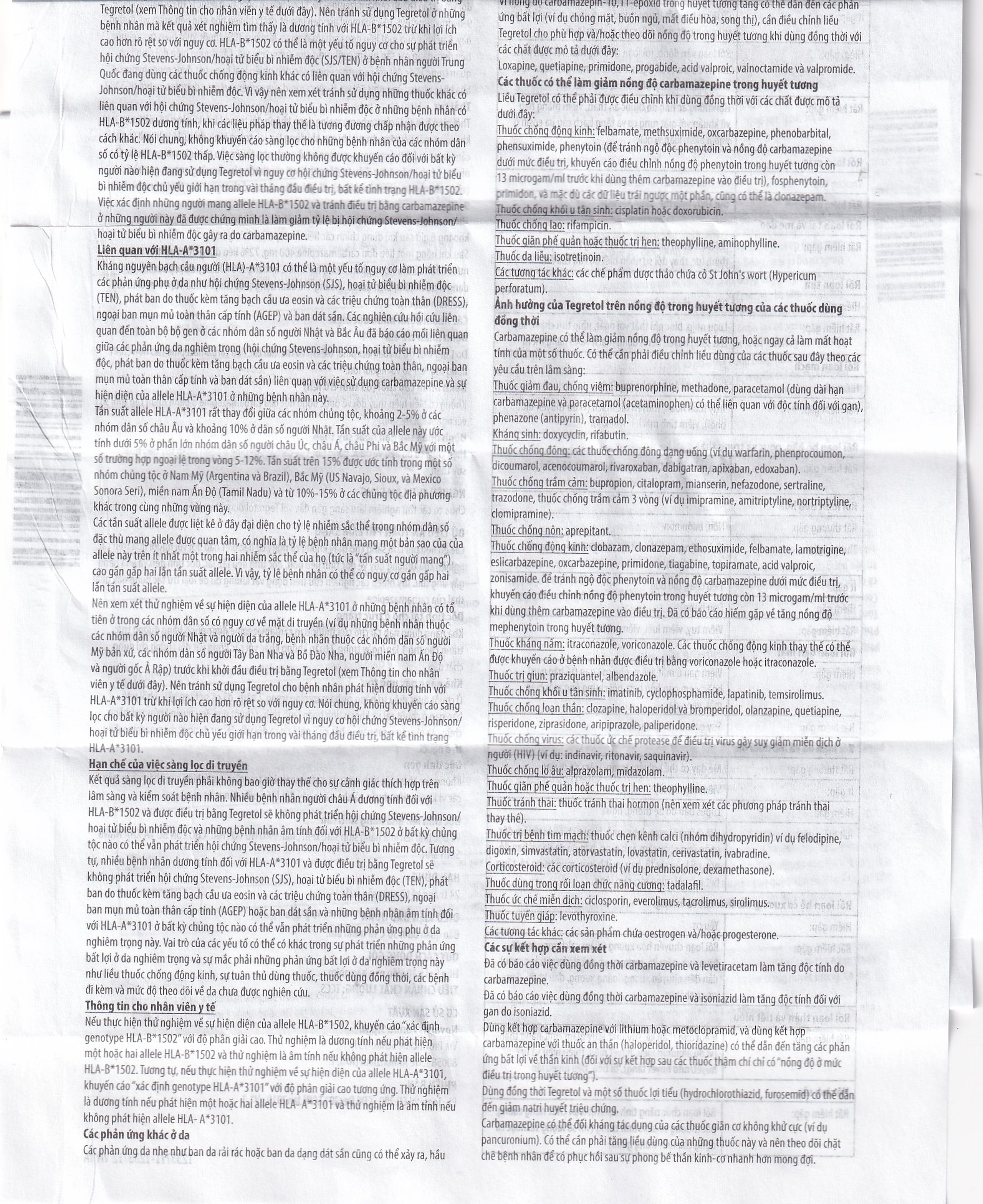 Thuốc Tegretol CR 200 điều trị bệnh động kinh (5 vỉ x 10 viên)