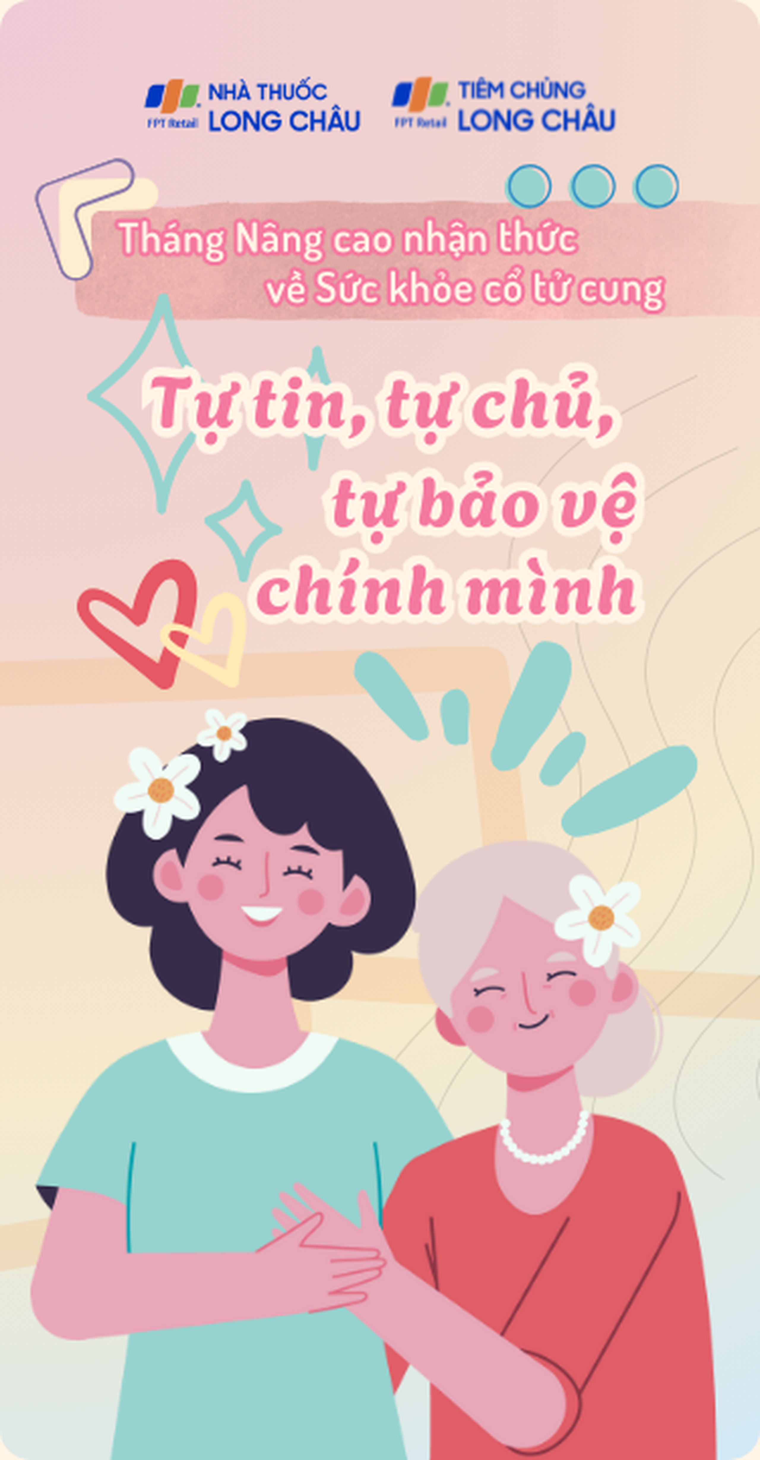Tháng Nâng cao nhận thức về Sức khỏe cổ tử cung - Tự tin, tự chủ, tự bảo vệ chính mình Mobile