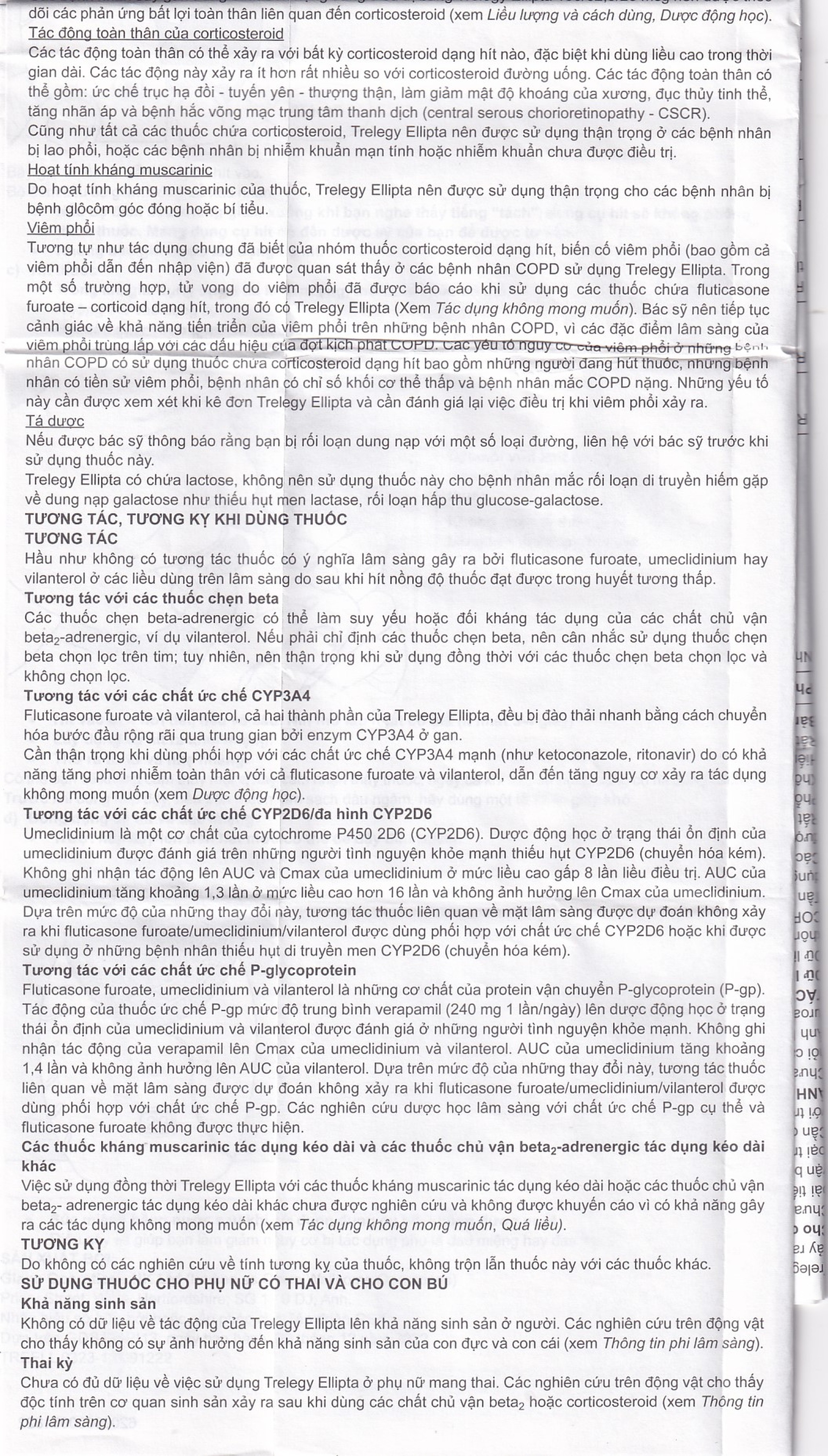 Thuốc bột hít phân liều Trelegy Ellipta GSK điều trị bệnh phổi tắc nghẽn mãn tính (30 liều hít)