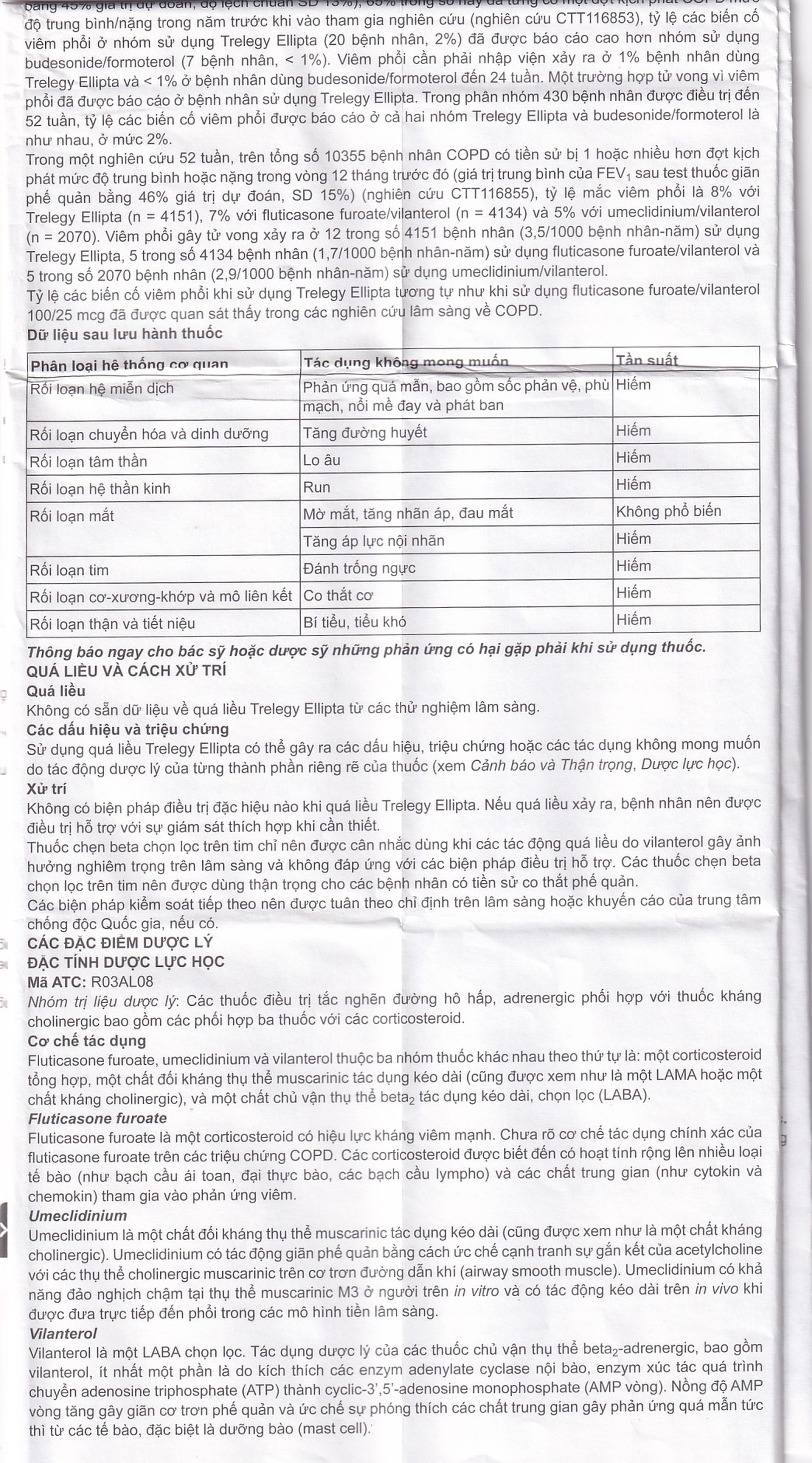 Thuốc bột hít phân liều Trelegy Ellipta GSK điều trị bệnh phổi tắc nghẽn mãn tính (30 liều hít)
