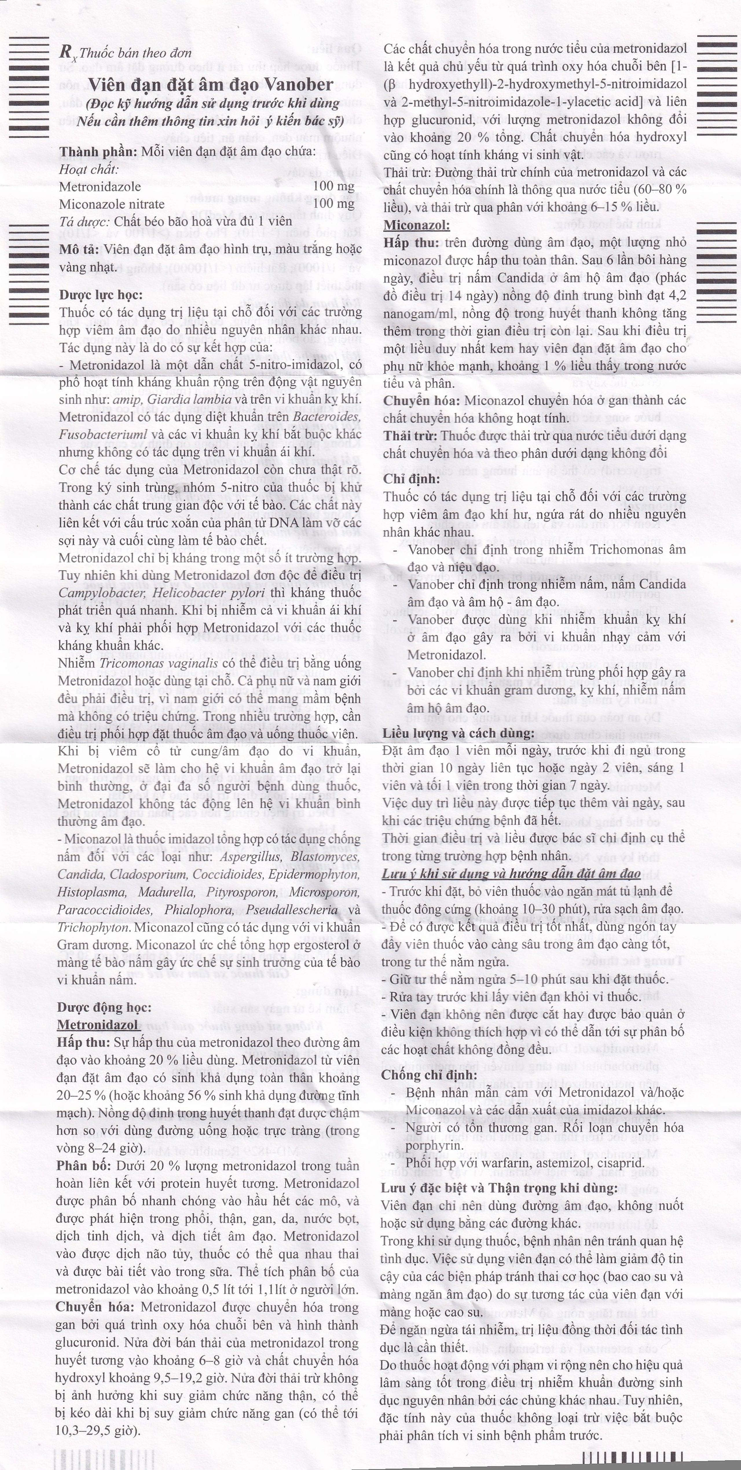 Viên đặt âm đạo Vanober Farmaprim điều trị viêm âm đạo khí hư, ngứa rát (2 vỉ x 5 viên)