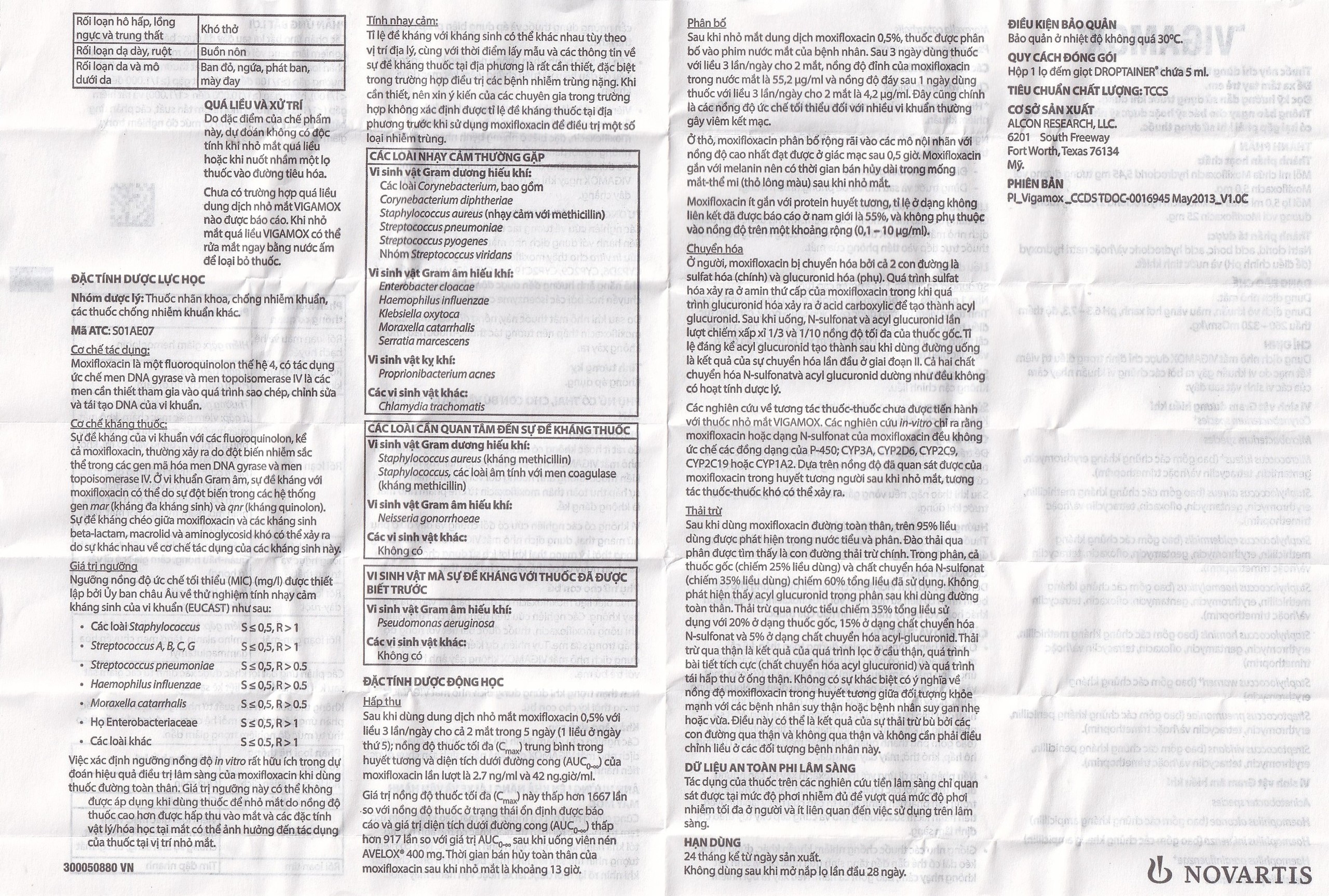 Thuốc nhỏ mắt Vigamox Alcon điều trị viêm kết mạc (5ml)