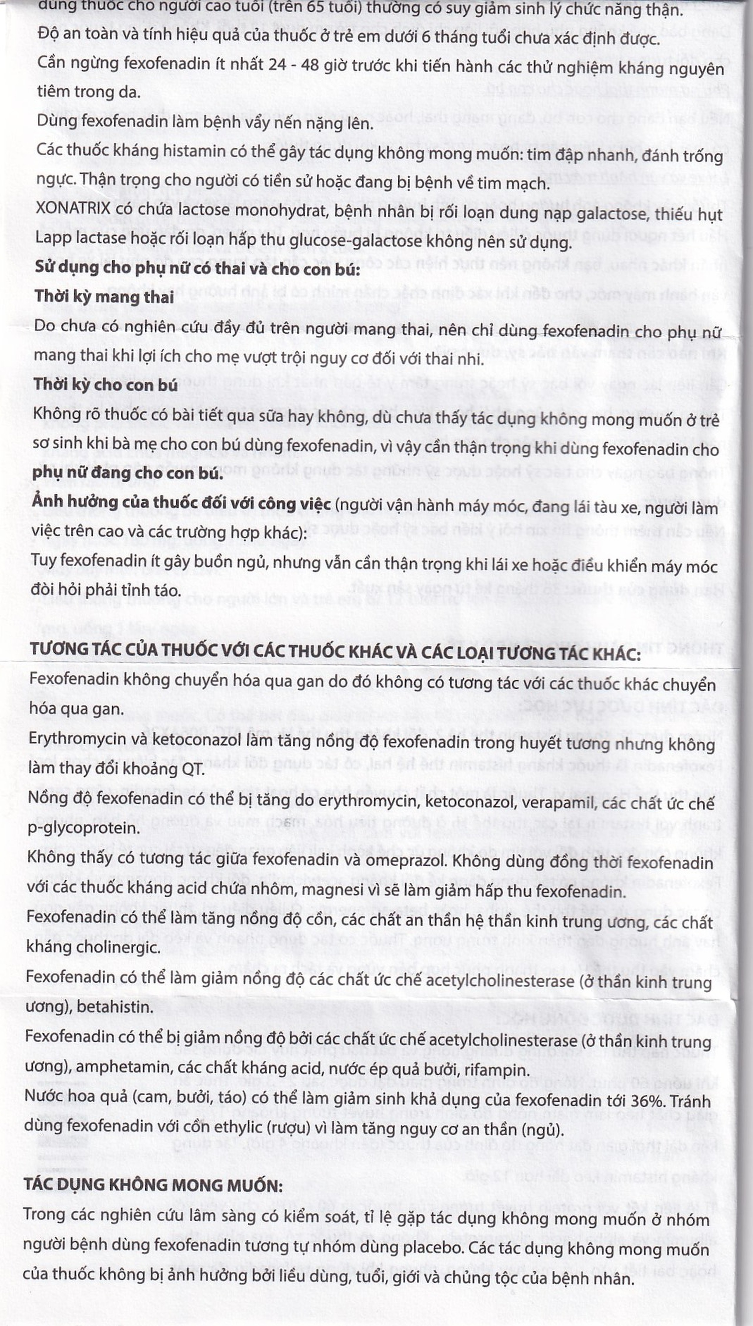 Thuốc Xonatrix 60mg DaviPharm điều trị triệu chứng viêm mũi dị ứng theo mùa (3 vỉ x 10 viên) 