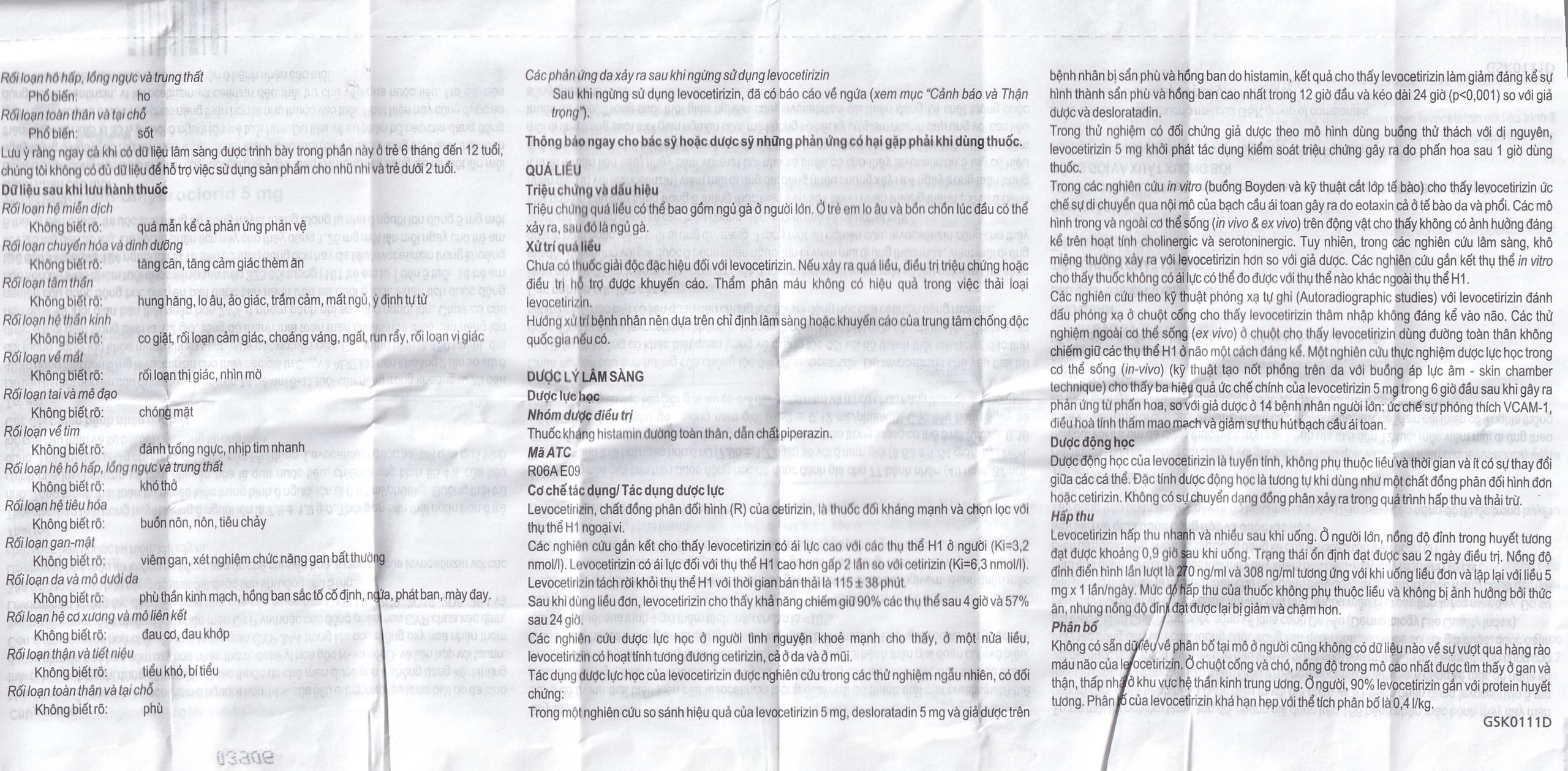 Thuốc Xyzal 5mg GSK điều trị triệu chứng viêm mũi dị ứng theo mùa (1 vỉ x 10 viên) 