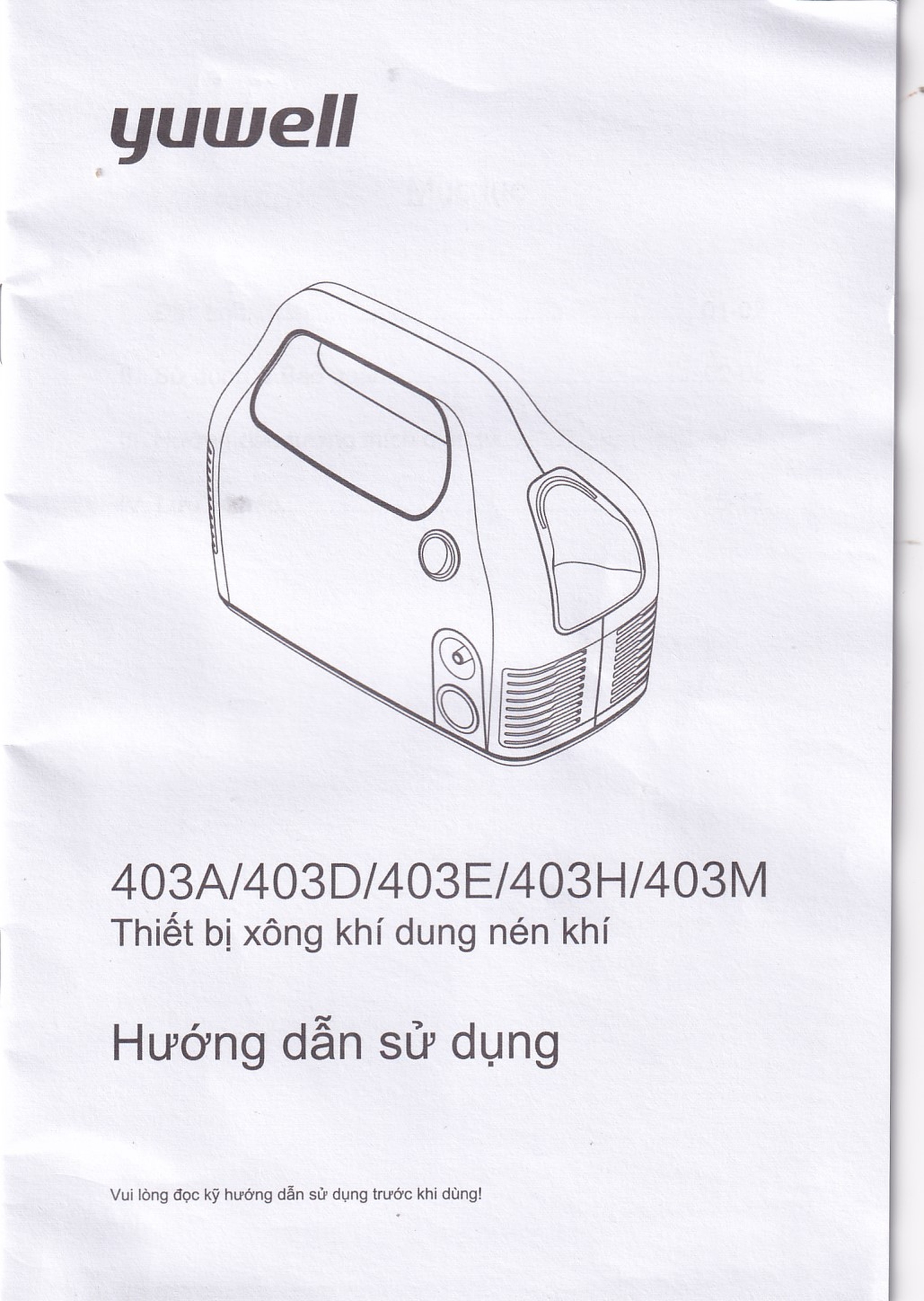 Máy xông khí dung nén khí Yuwell 403M hỗ trợ điều trị bệnh lý về đường hô hấp