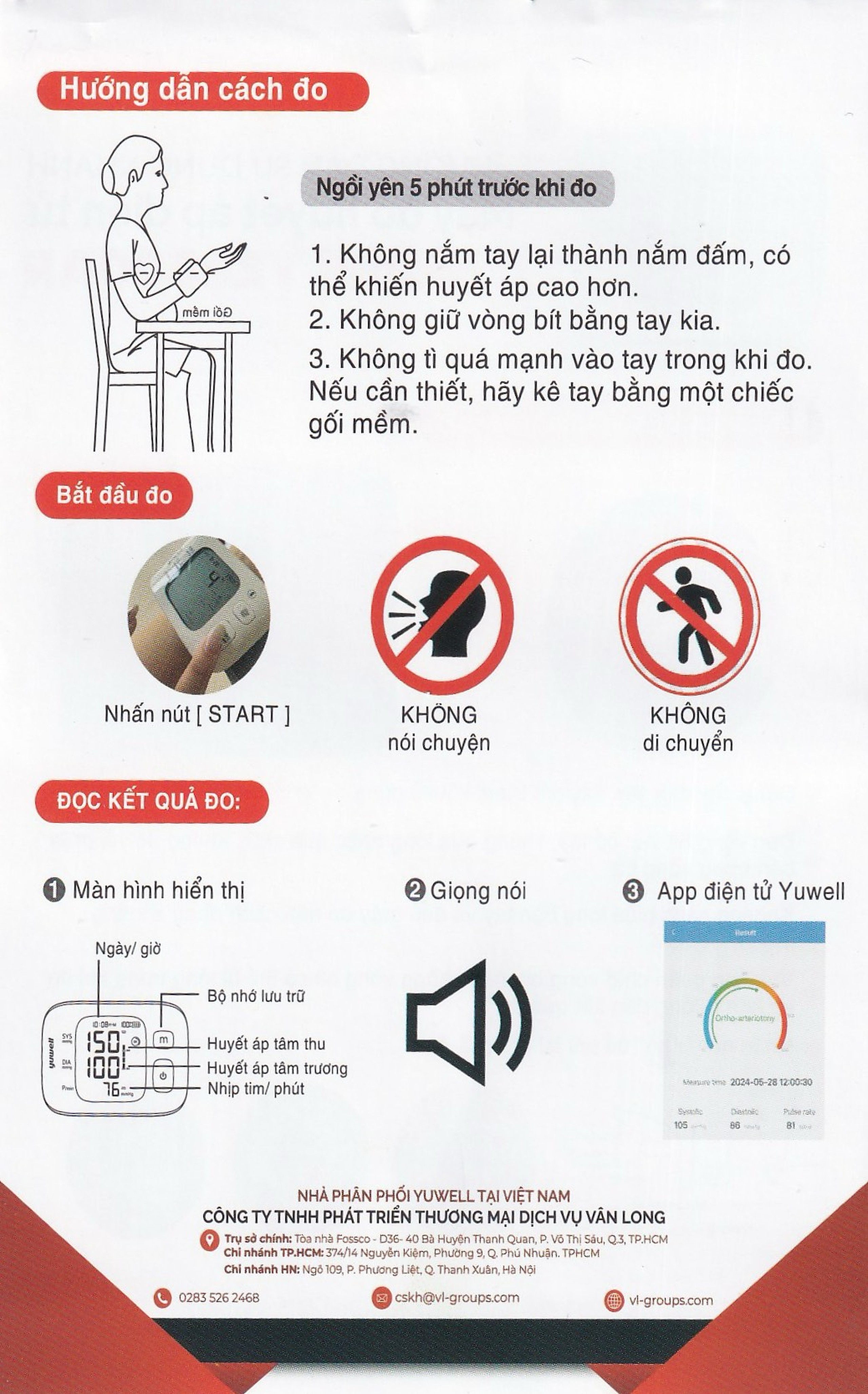 Máy đo huyết áp cổ tay Yuwell YE8800AR hỗ trợ đo huyết áp, cảnh báo đột quỵ