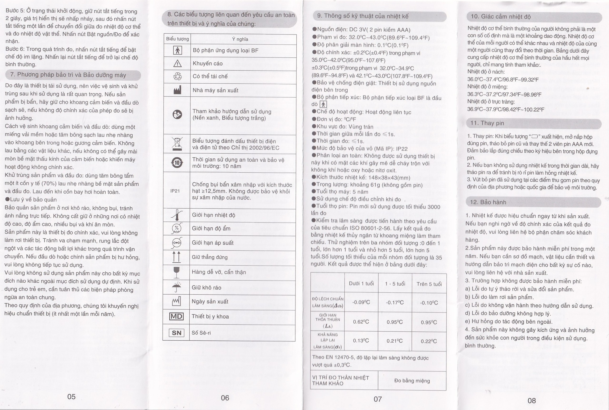 Nhiệt kế hồng ngoại đo trán Yuwell YT-1C