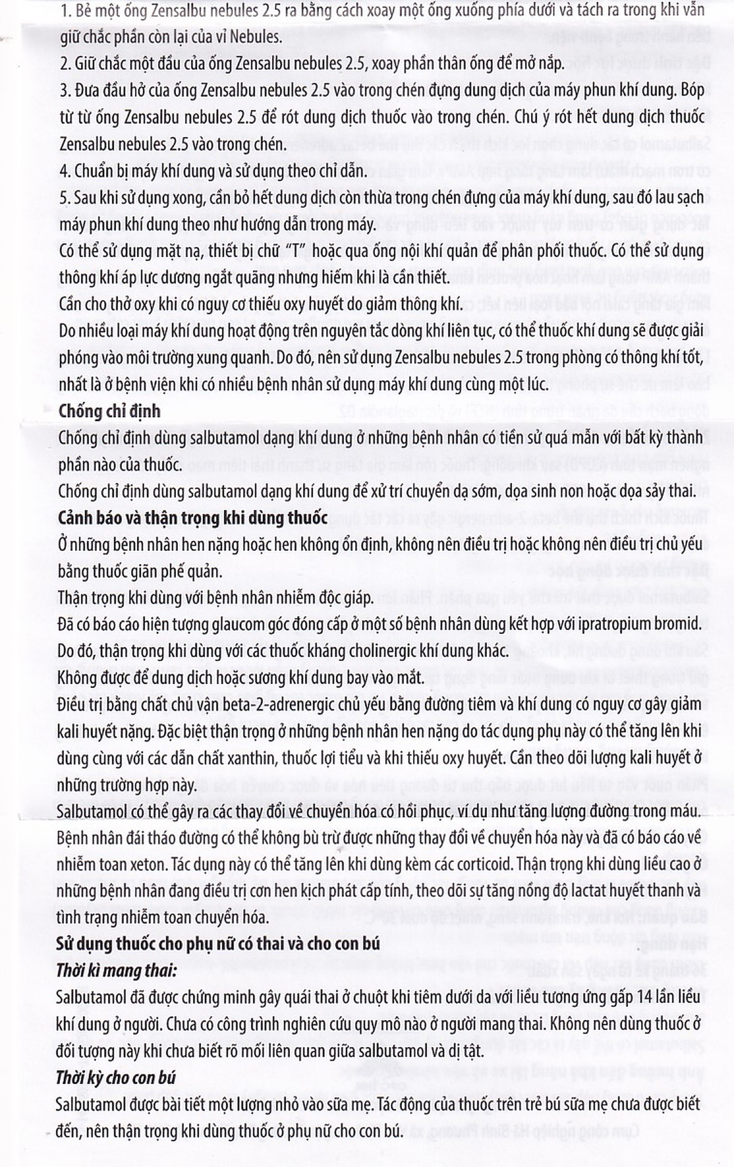 Thuốc Zensalbu 2.5mg CPC1HN kiểm soát co thắt phế quản mạn, điều trị hen nặng cấp tính (2 vỉ x 5 ống)