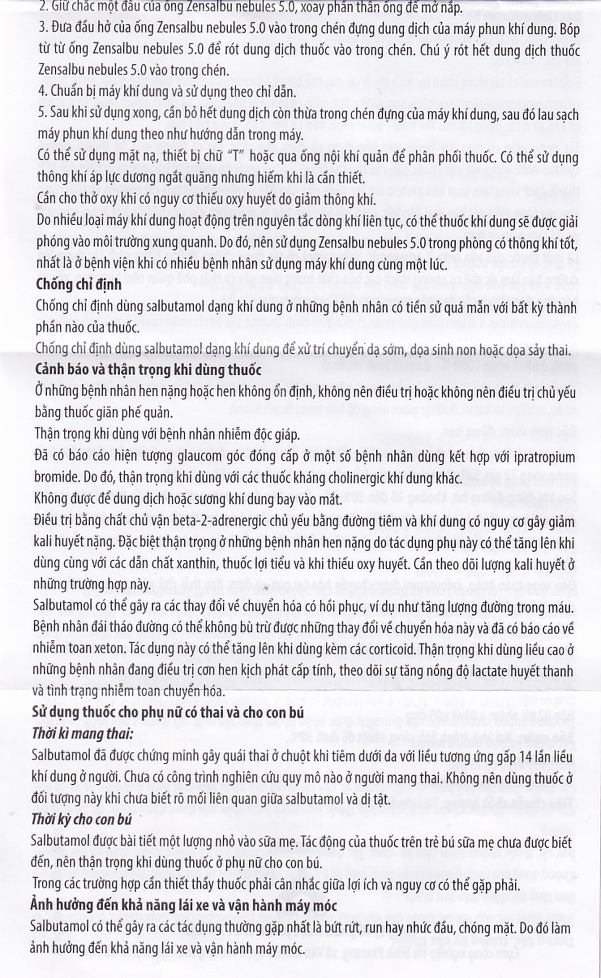 Thuốc Zensalbu 5mg CPC1HN kiểm soát co thắt phế quản mạn, điều trị hen nặng cấp tính (2 vỉ x 5 ống)