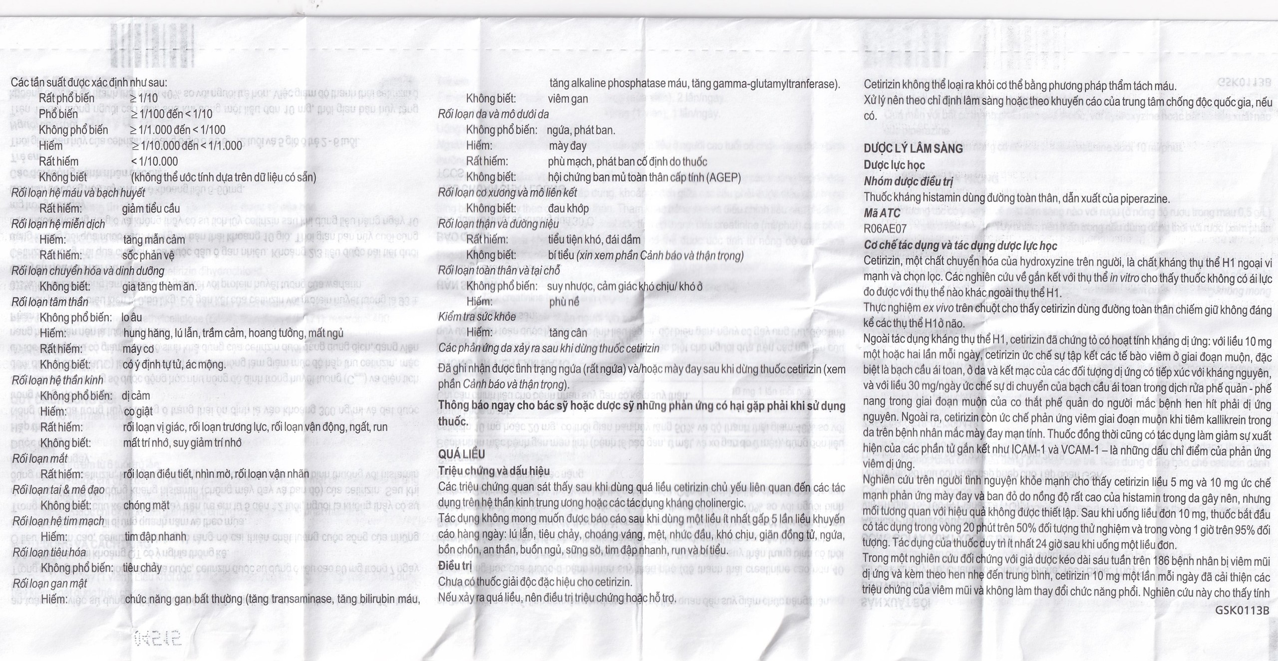 Thuốc Zyrtec GSK giảm viêm mũi dị ứng, mày đay tự phát, mạn tính (1 vỉ x 10 viên)