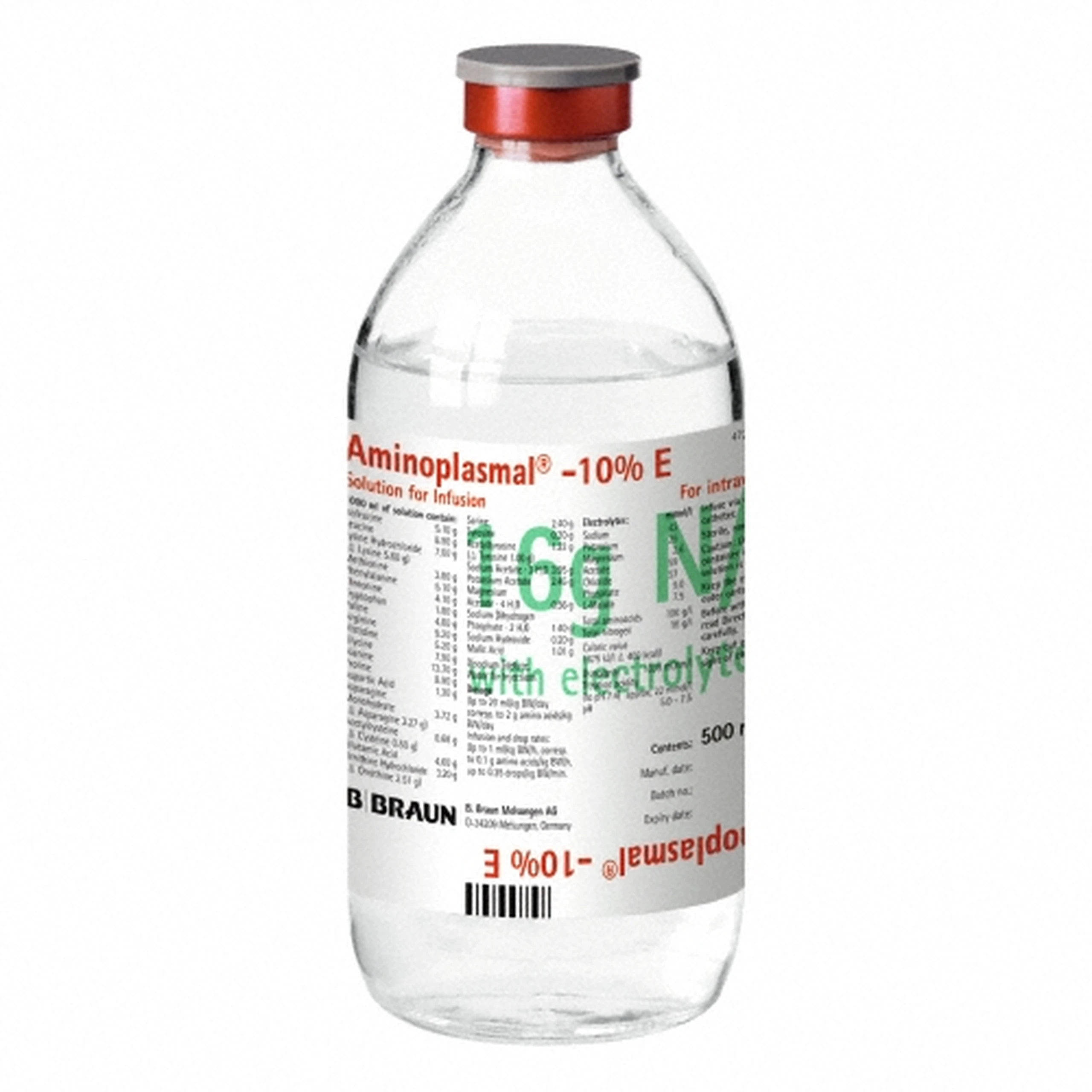 Dung dịch truyền tĩnh mạch Aminoplasmal 10% B.Braun cung cấp amino acid (500ml)