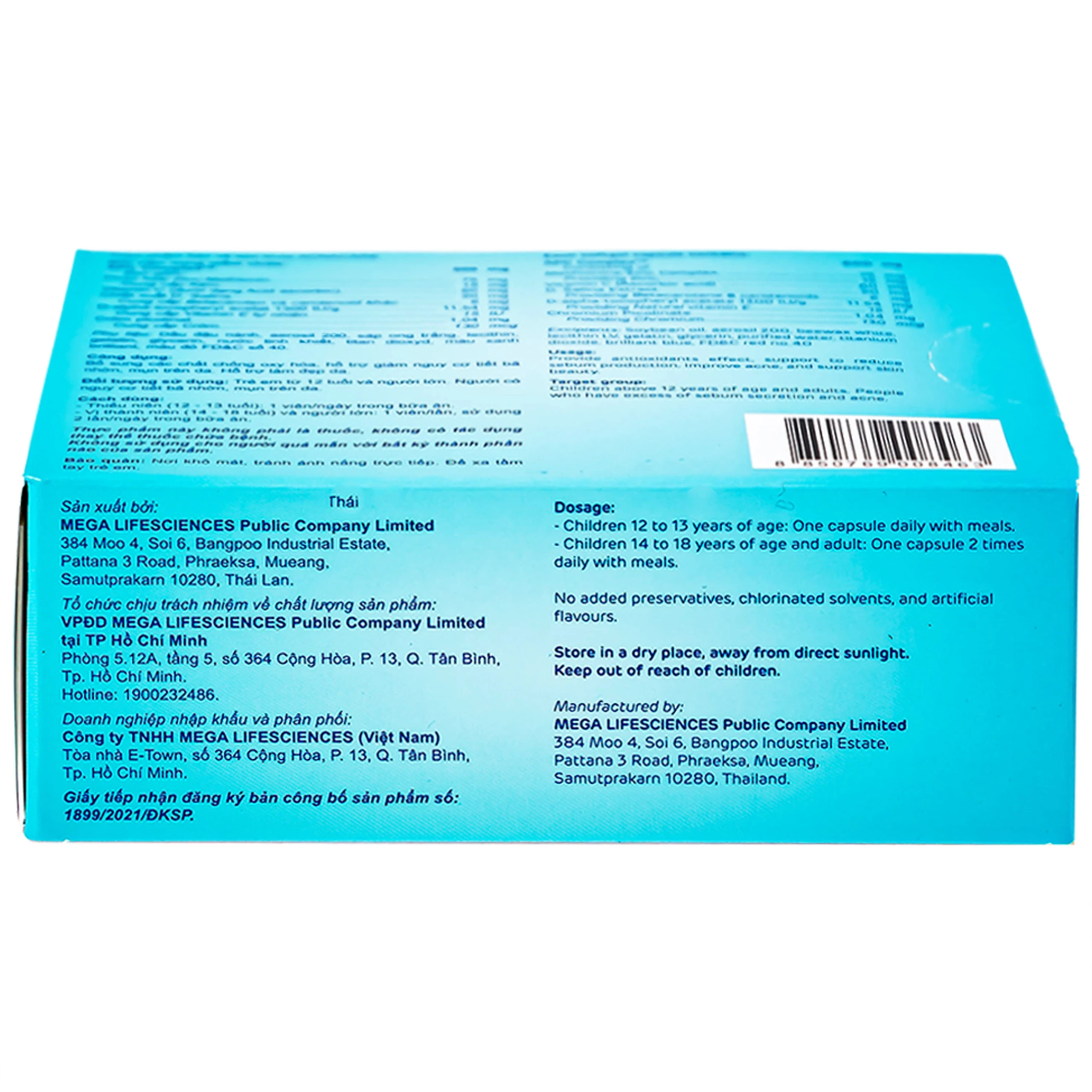 Viên hỗ trợ làm đẹp da Acnacare Mega (3 vỉ x 10 viên)