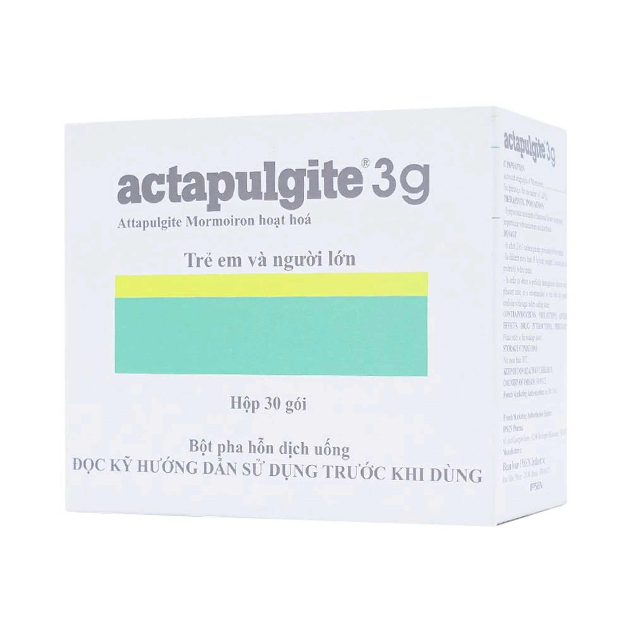 Bột pha dung dịch uống Actapulgite 3g Beaufour Ipsen điều trị tiêu chảy và chướng bụng (30 gói)