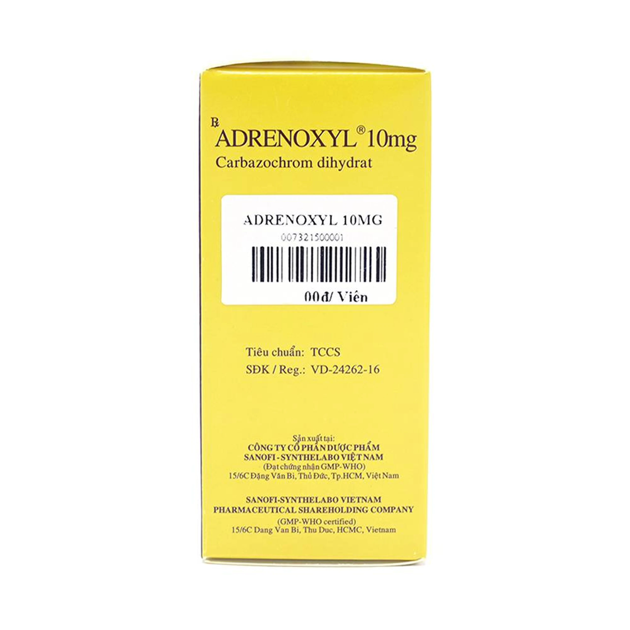 Thuốc Adrenoxyl 10mg cầm máu, điều trị xuất huyết do mao mạch (8 vỉ x 8 viên)