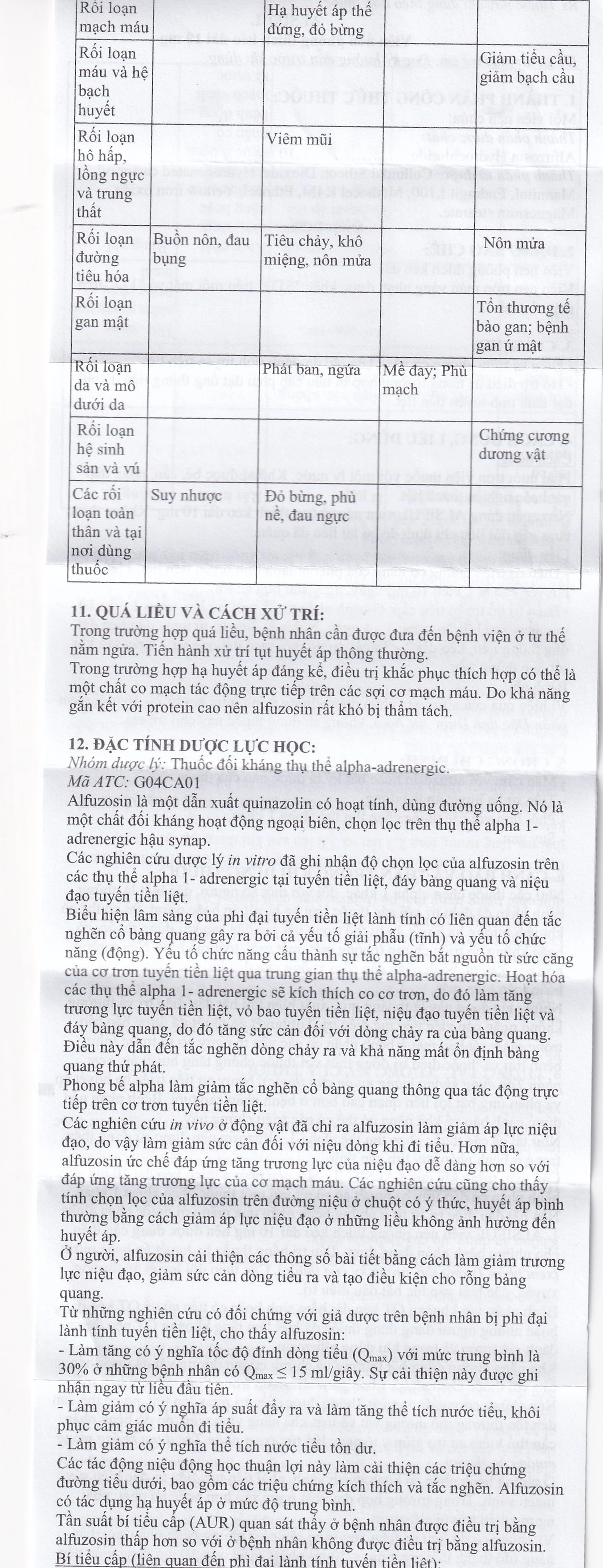 Thuốc Alsiful S.R 10mg Standard điều trị phì đại lành tính tuyến tiền liệt (3 vỉ x 10 viên)