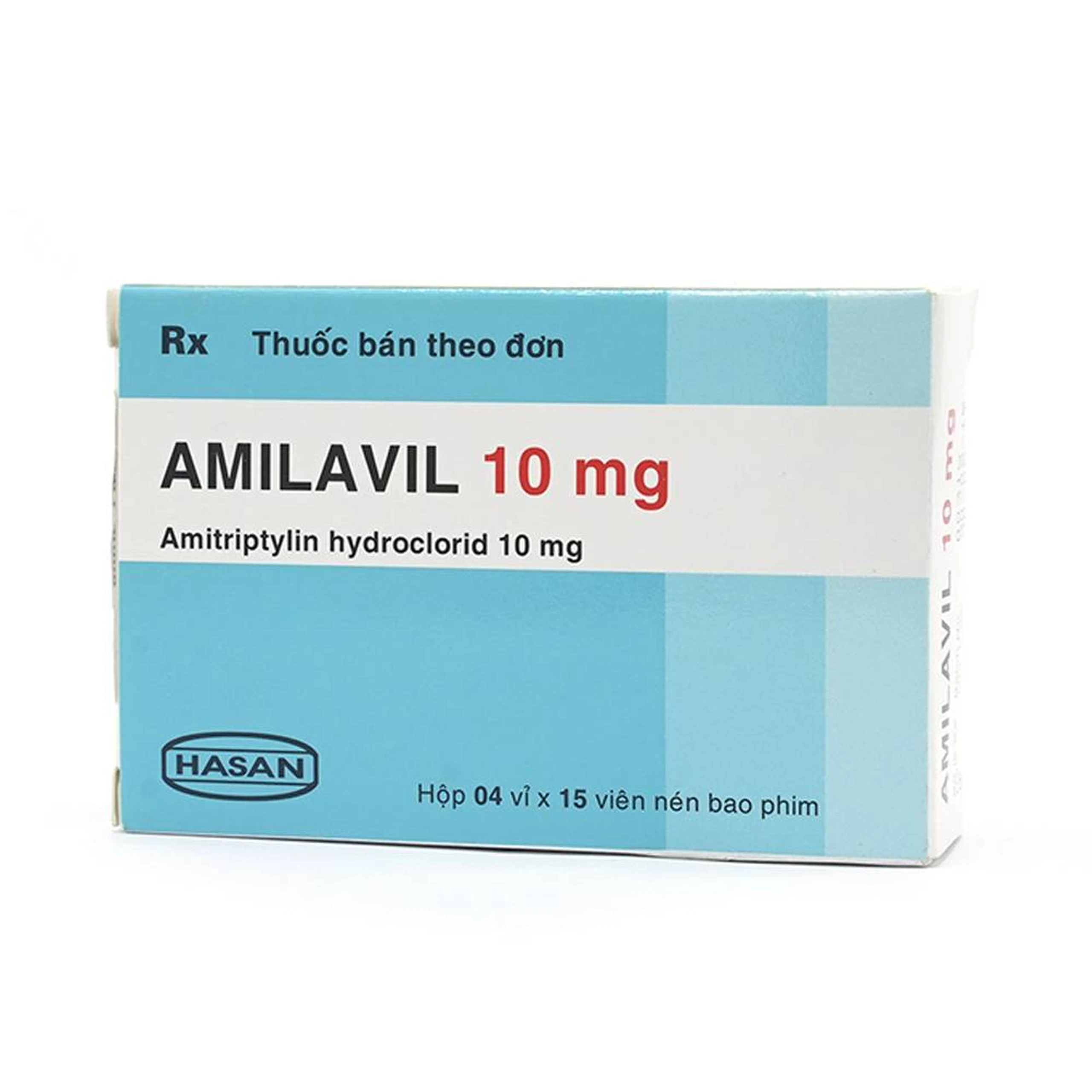 Thuốc Amilavil 10mg Hasan điều trị trầm cảm, đau thần kinh (4 vỉ  x 15 viên)