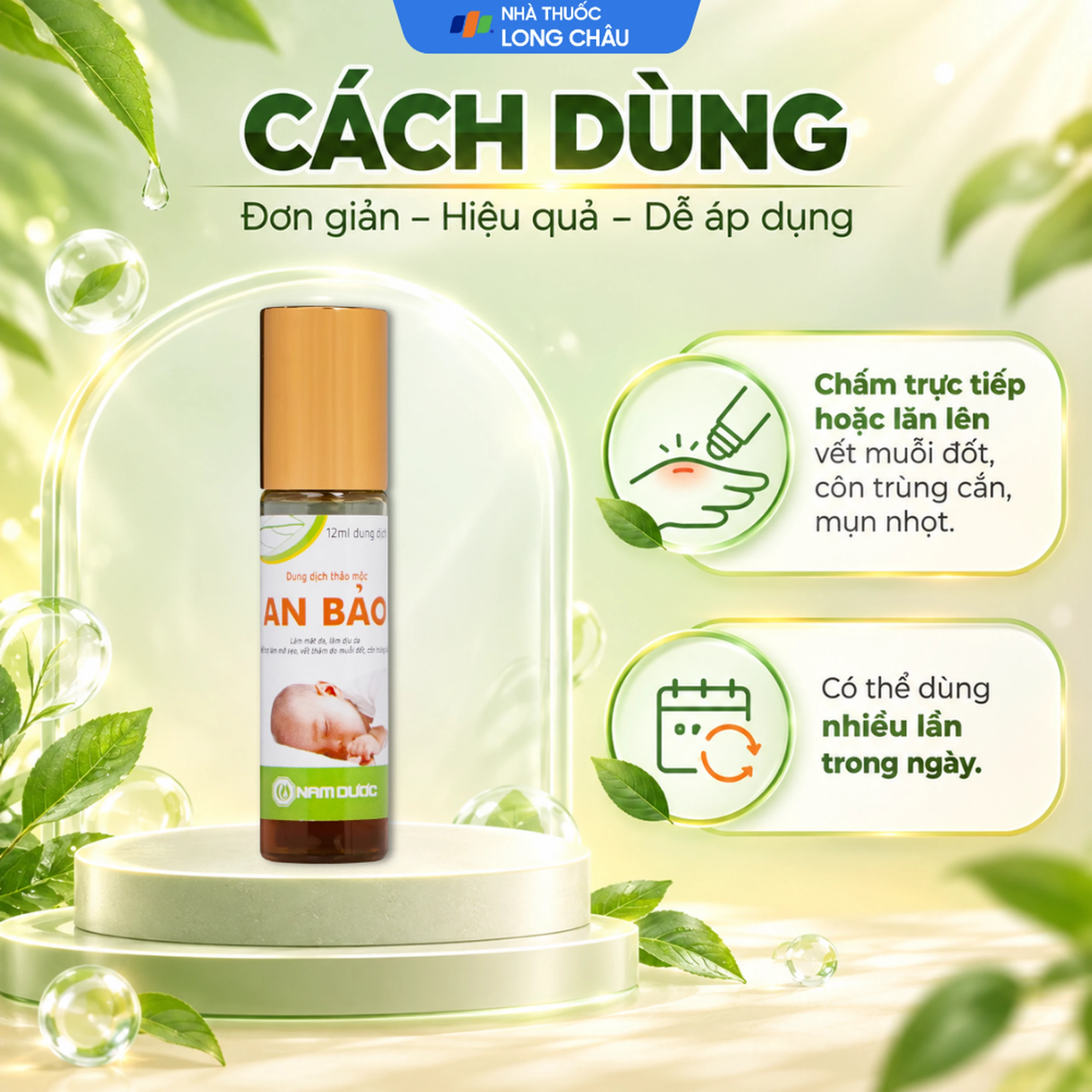 Dung dịch thảo mộc An Bảo giúp giảm ngứa, làm dịu da cho bé (12ml) 5