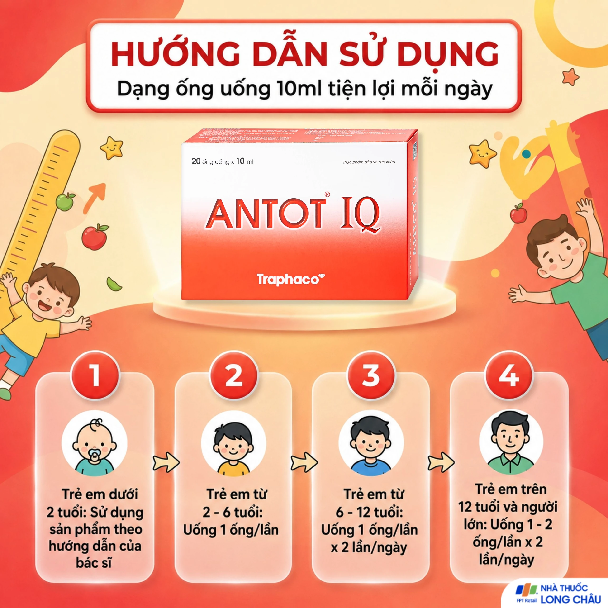 Dung dịch giúp trẻ ăn ngon miệng Antot IQ Traphaco (20 ống) 5