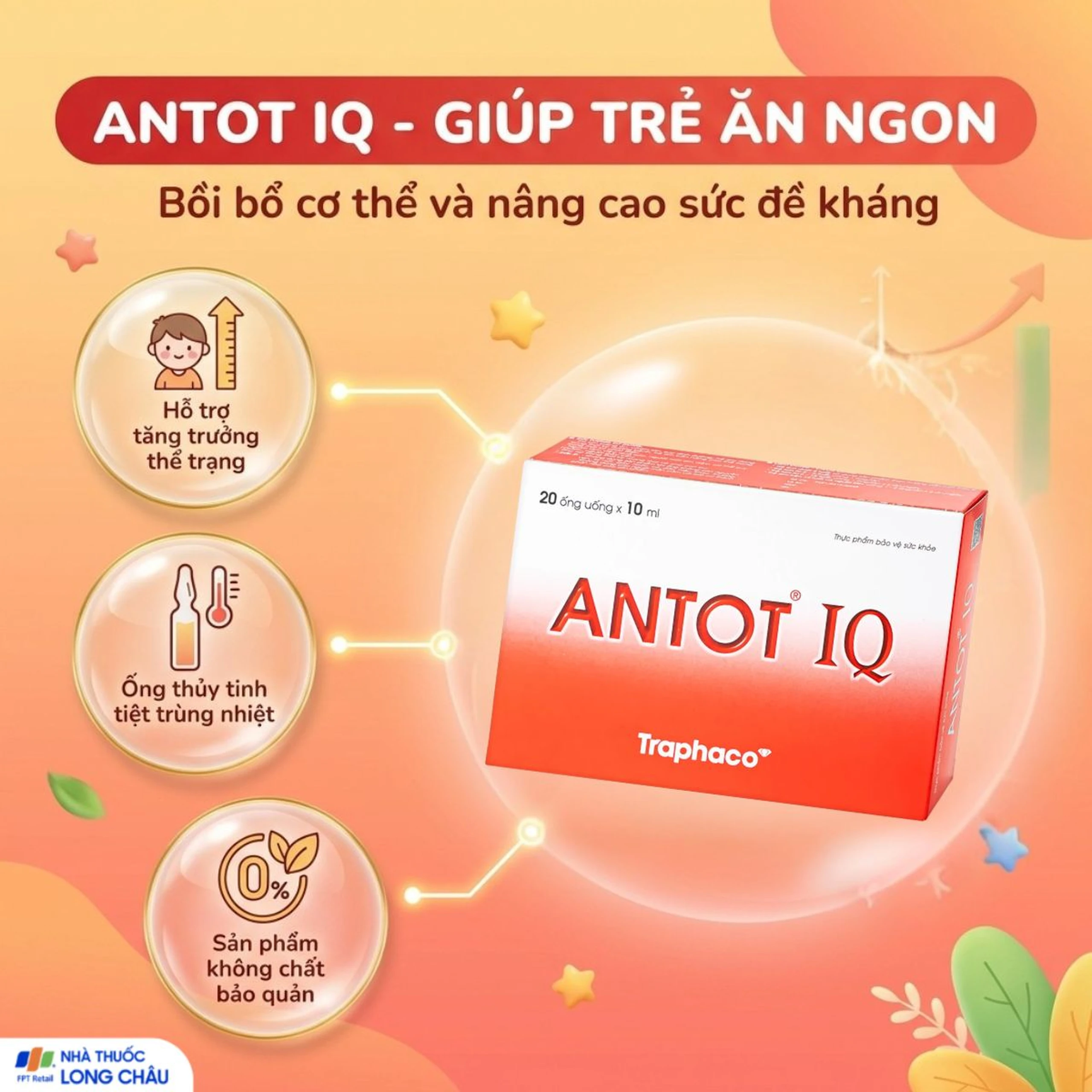 Dung dịch giúp trẻ ăn ngon miệng Antot IQ Traphaco (20 ống) 2