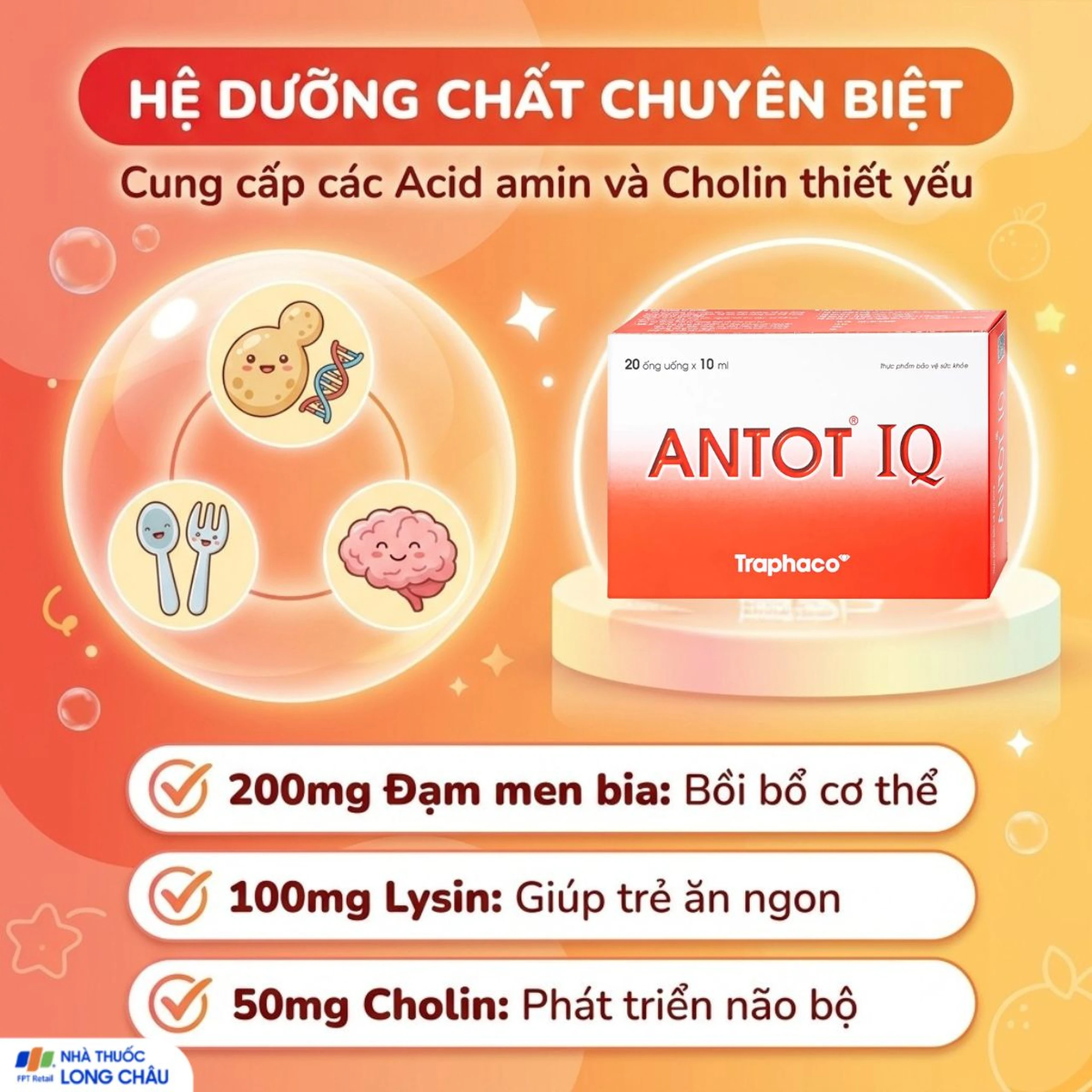 Dung dịch giúp trẻ ăn ngon miệng Antot IQ Traphaco (20 ống) 3