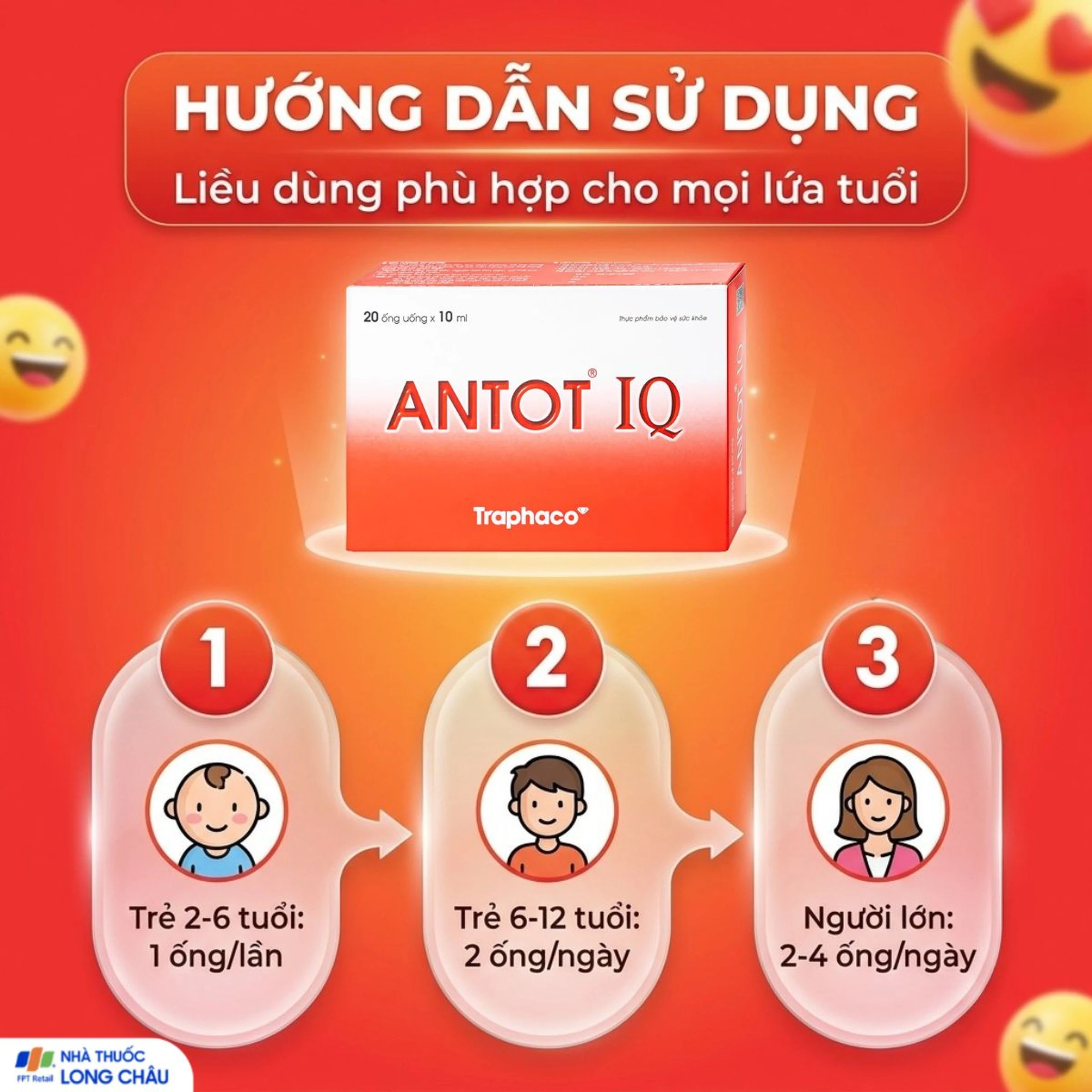 Dung dịch giúp trẻ ăn ngon miệng Antot IQ Traphaco (20 ống) 5
