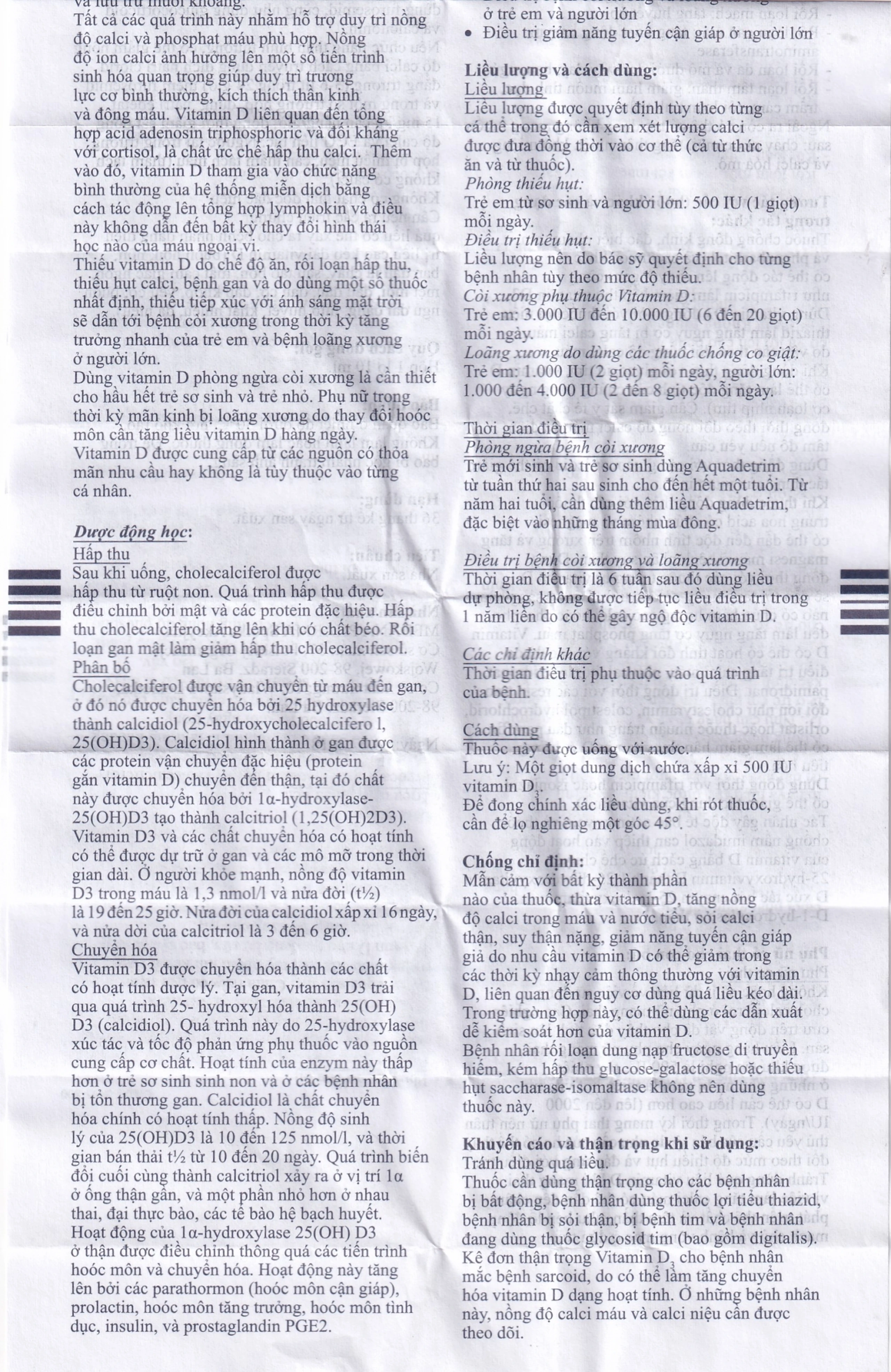 Dung dịch uống Aquadetrim Vitamin D3 Medana phòng ngừa còi xương, loãng xương (10ml)