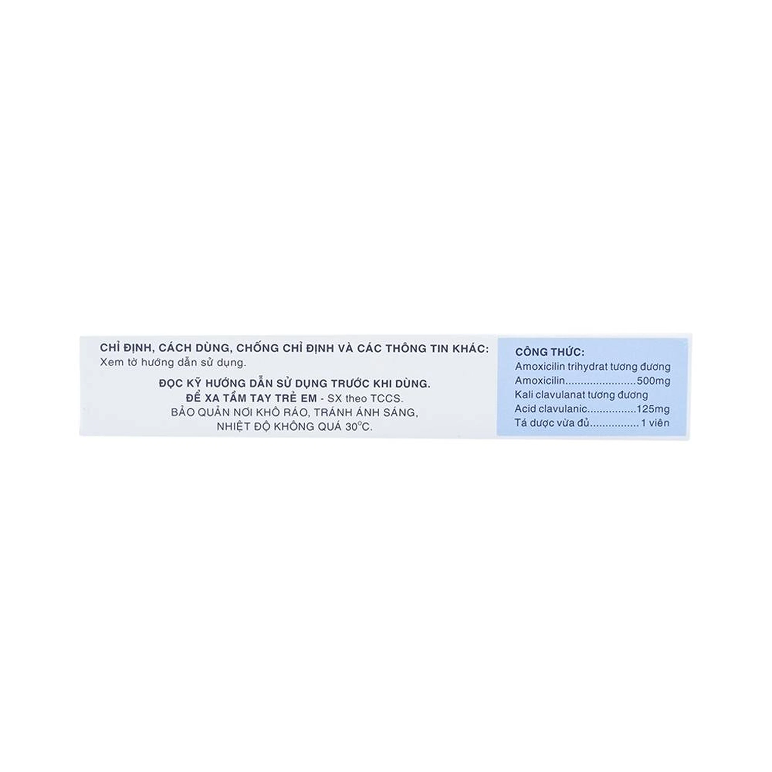 Thuốc Augbactam 625 Mekophar điều trị nhiễm khuẩn (2 vỉ x 5 viên)