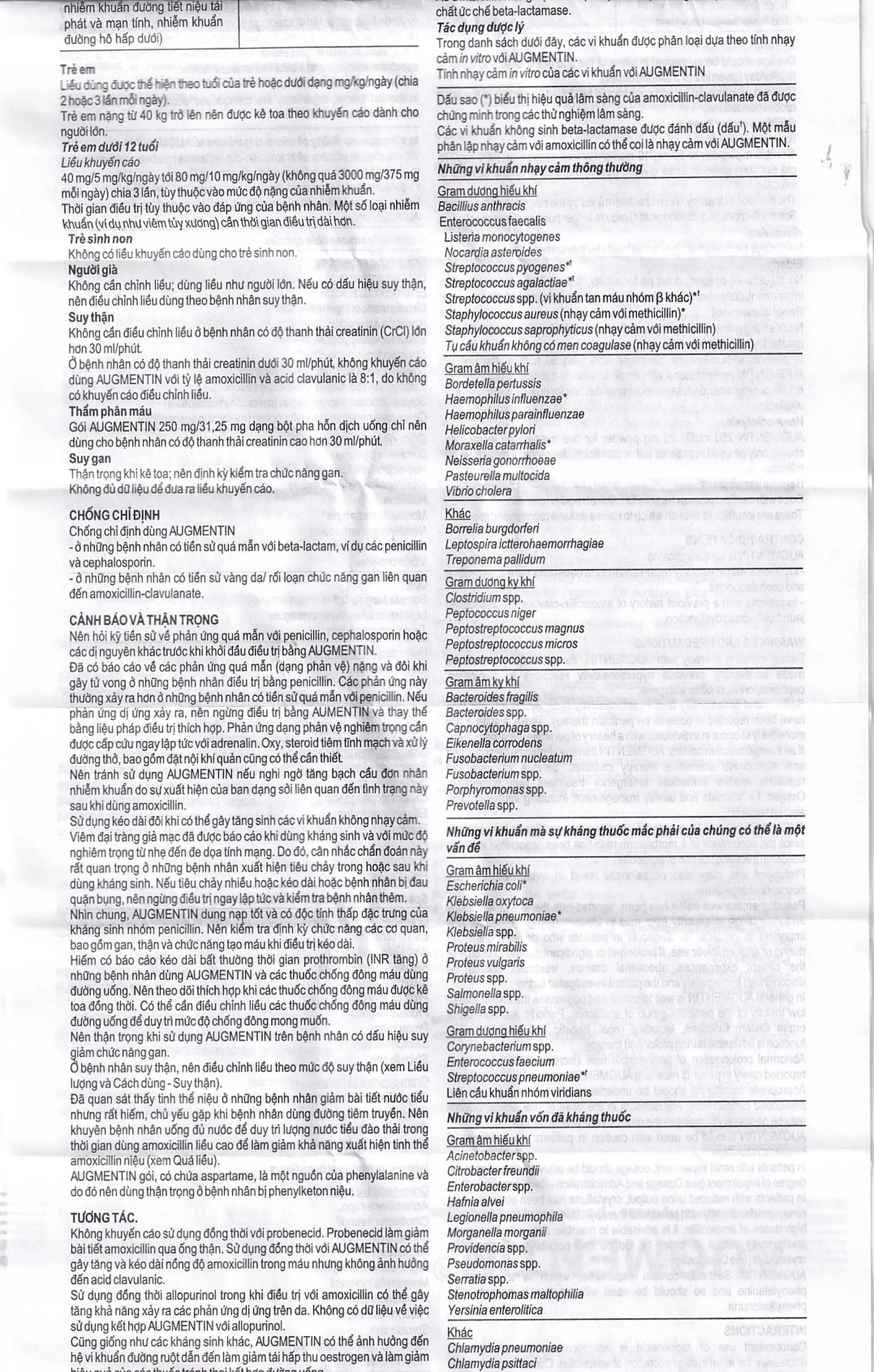 Bột Augmentin 250mg/31.25mg GSK điều trị nhiễm khuẩn (12 gói)