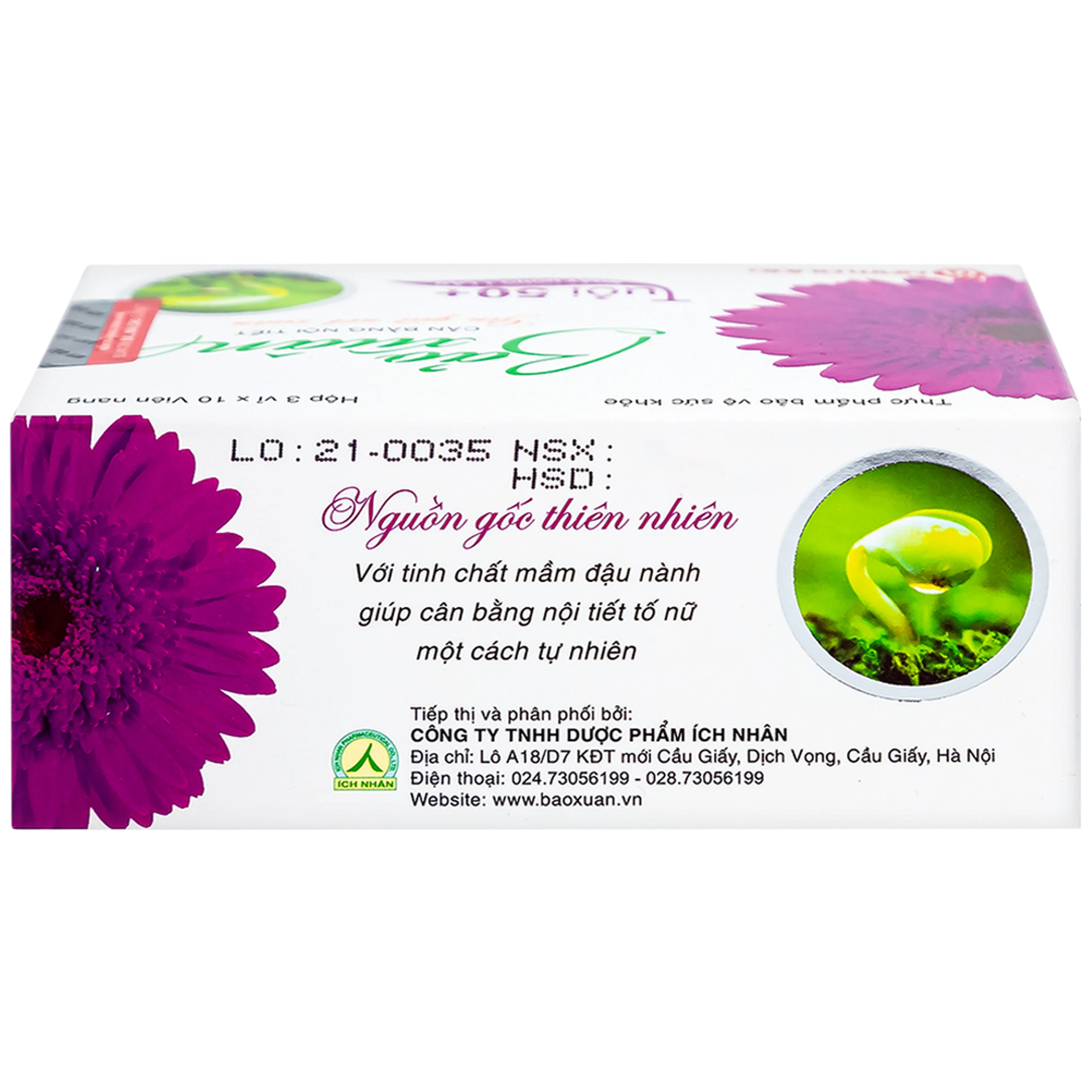 Viên giúp bổ sung nội tiết tố nữ estrogen Bảo Xuân 50+ Nam Dược (3 vỉ x 10 viên)