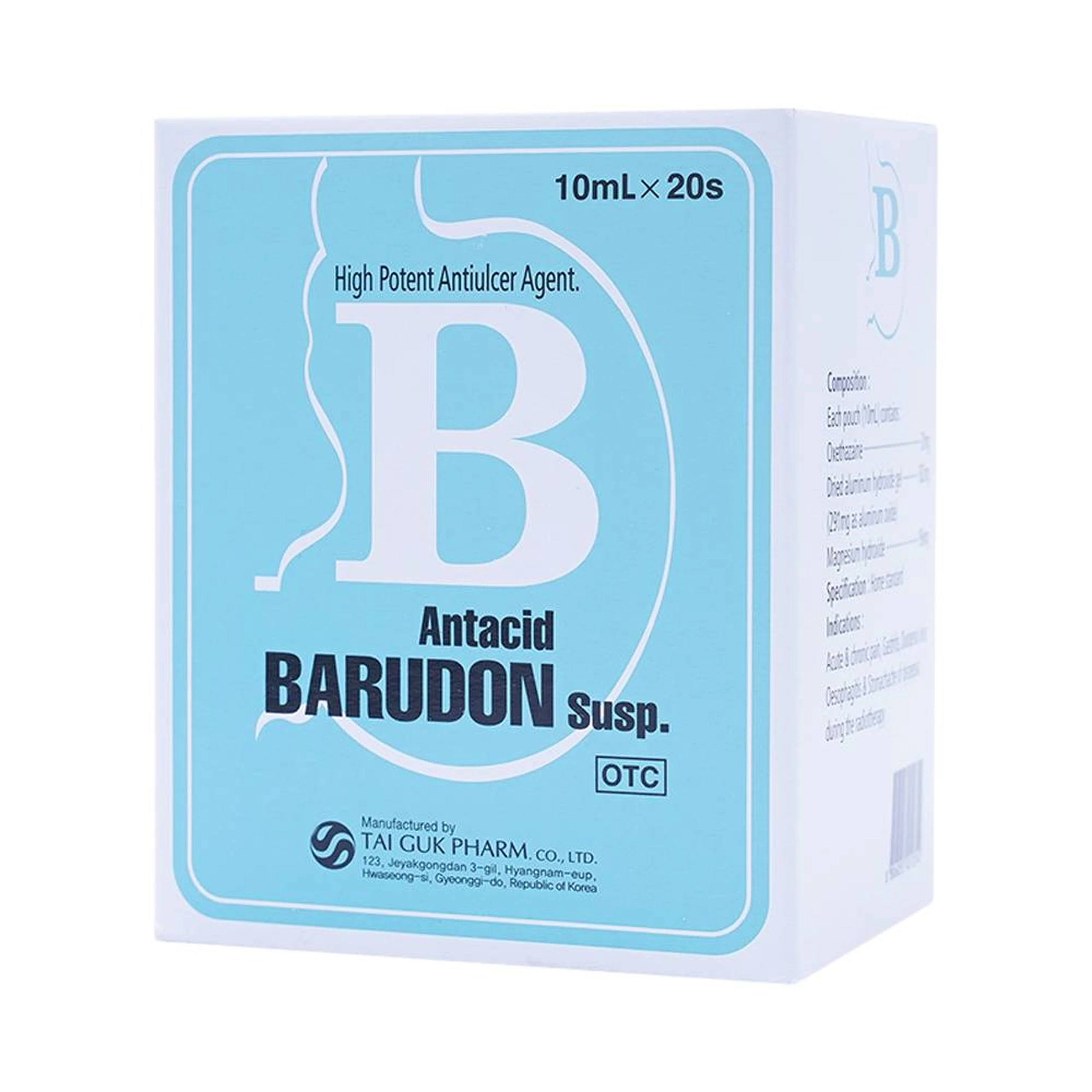 Hỗn dịch Barudon Susp Clesstra giảm đau nhanh trong viêm dạ dày, loét dạ dày - tá tràng (20 gói x 10ml)