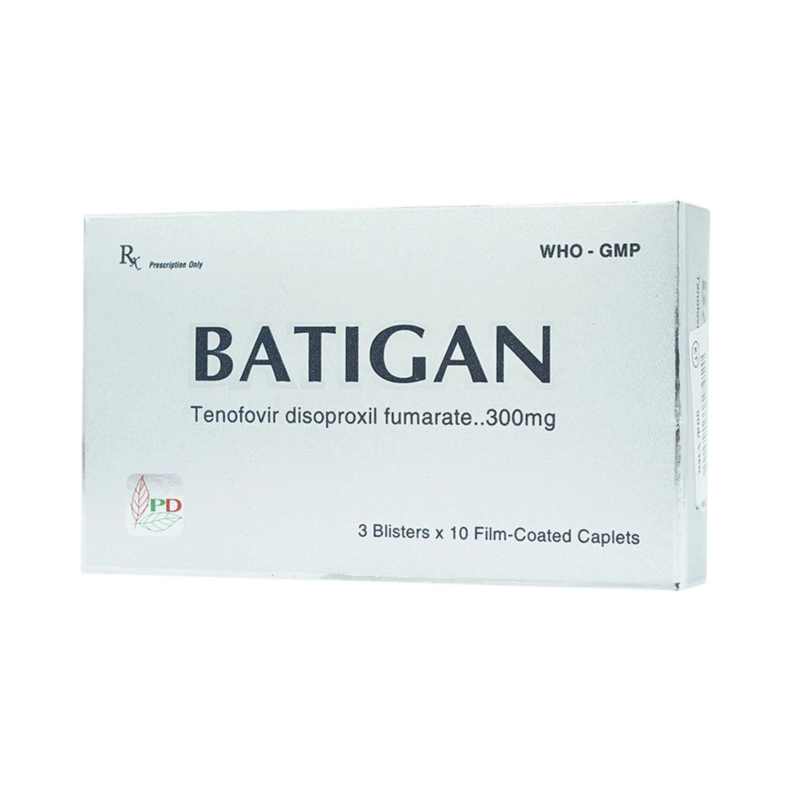 Thuốc Batigan 300mg Phương Đông hỗ trợ điều trị nhiễm HIV-1, viêm gan B mạn tính (3 vỉ x 10 viên)