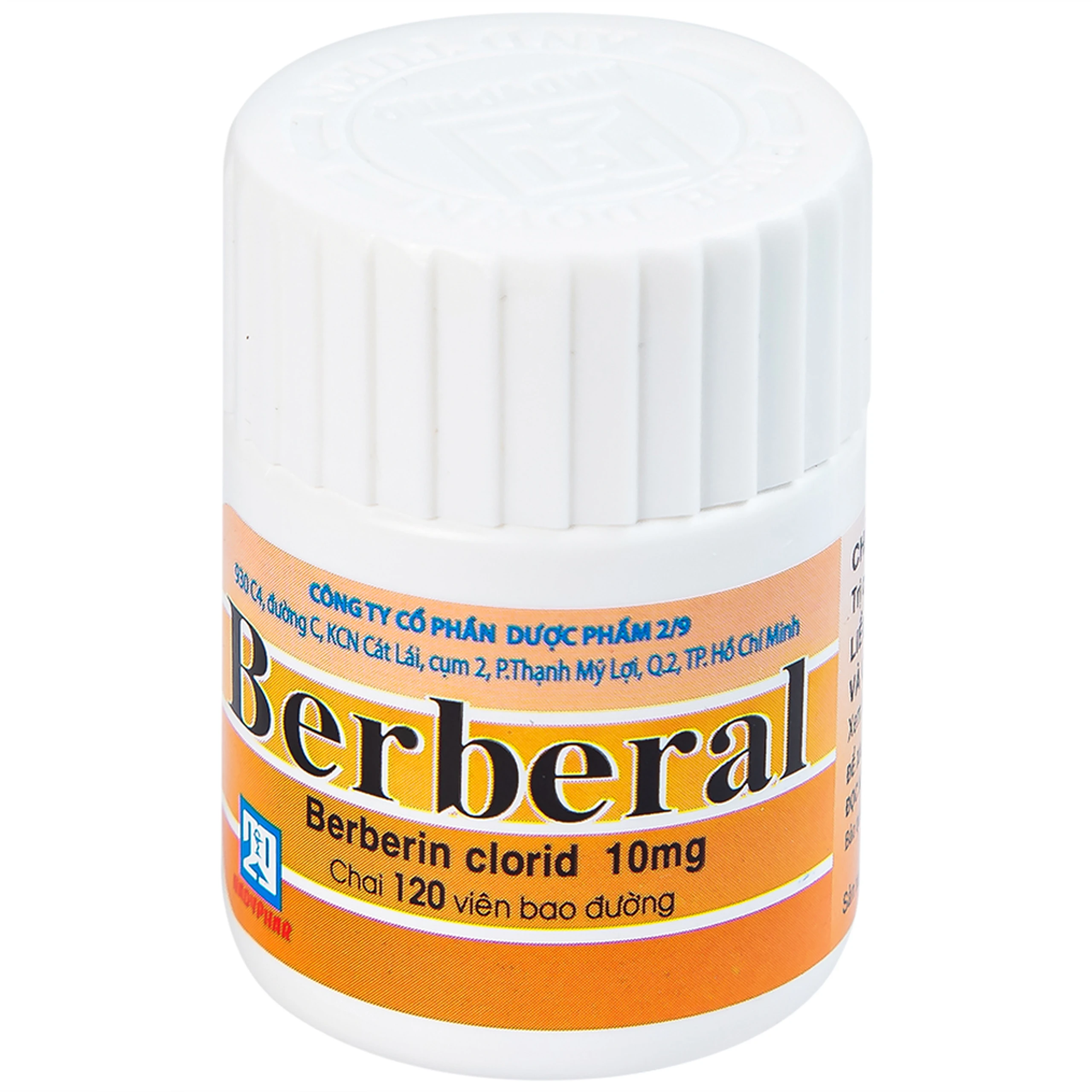 Thuốc Berberal 10mg Nadyphar điều trị các hội chứng lỵ (120 viên)