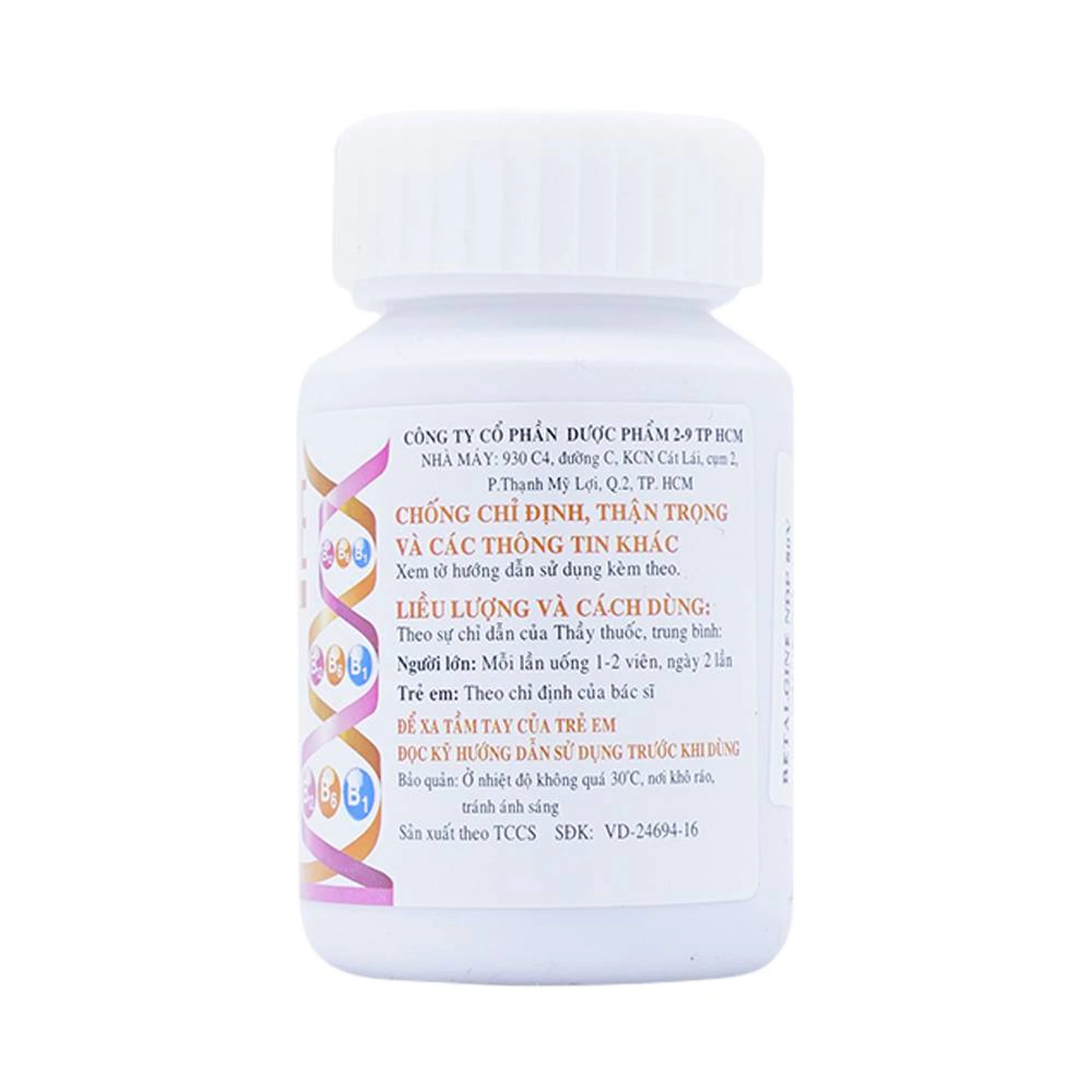 Thuốc Betalgine Nadyphar điều trị thiếu vitamin B1, B6, B12 (80 viên)