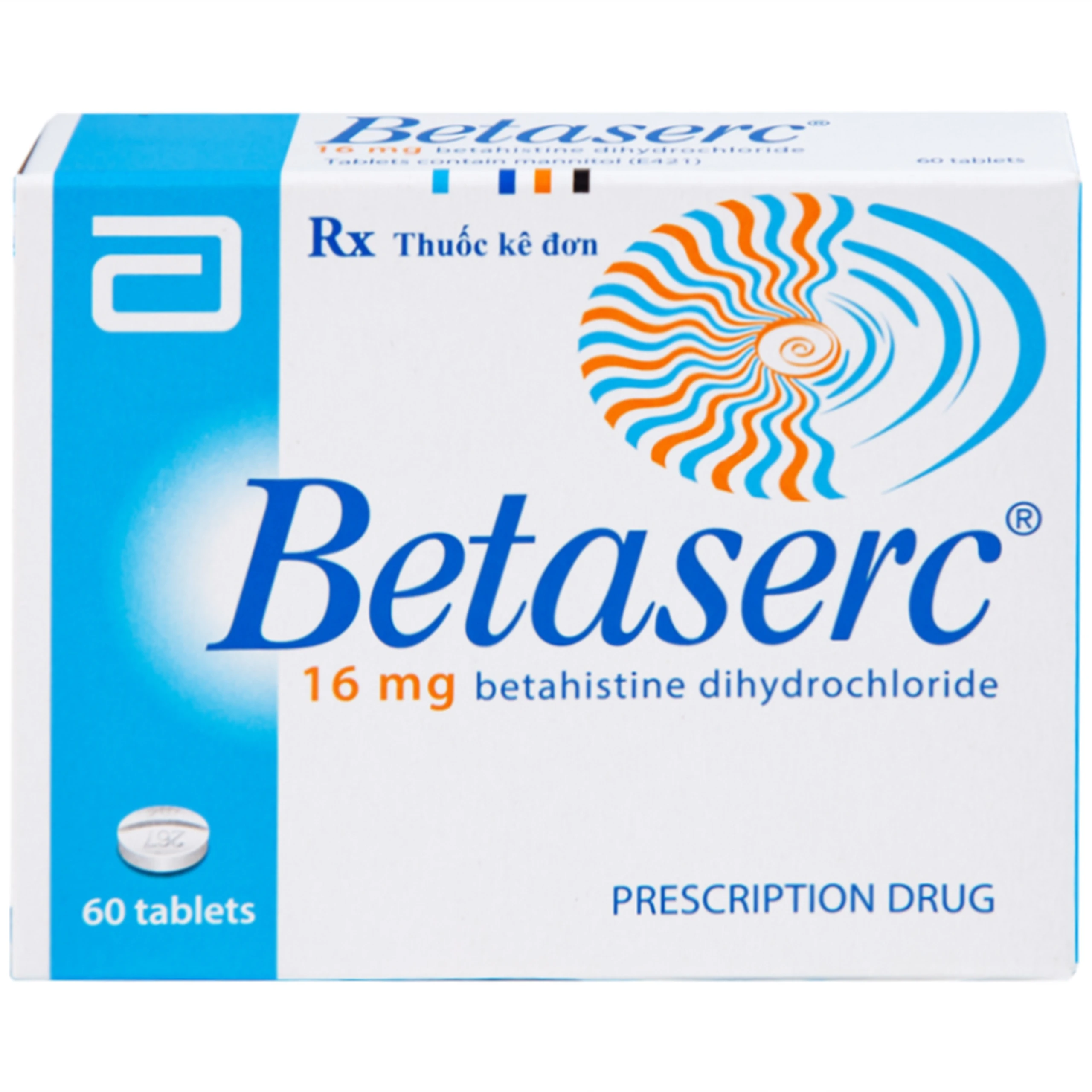Thuốc Betaserc 16mg Abbott điều trị rối loạn tiền đình (3 vỉ x 20 viên)