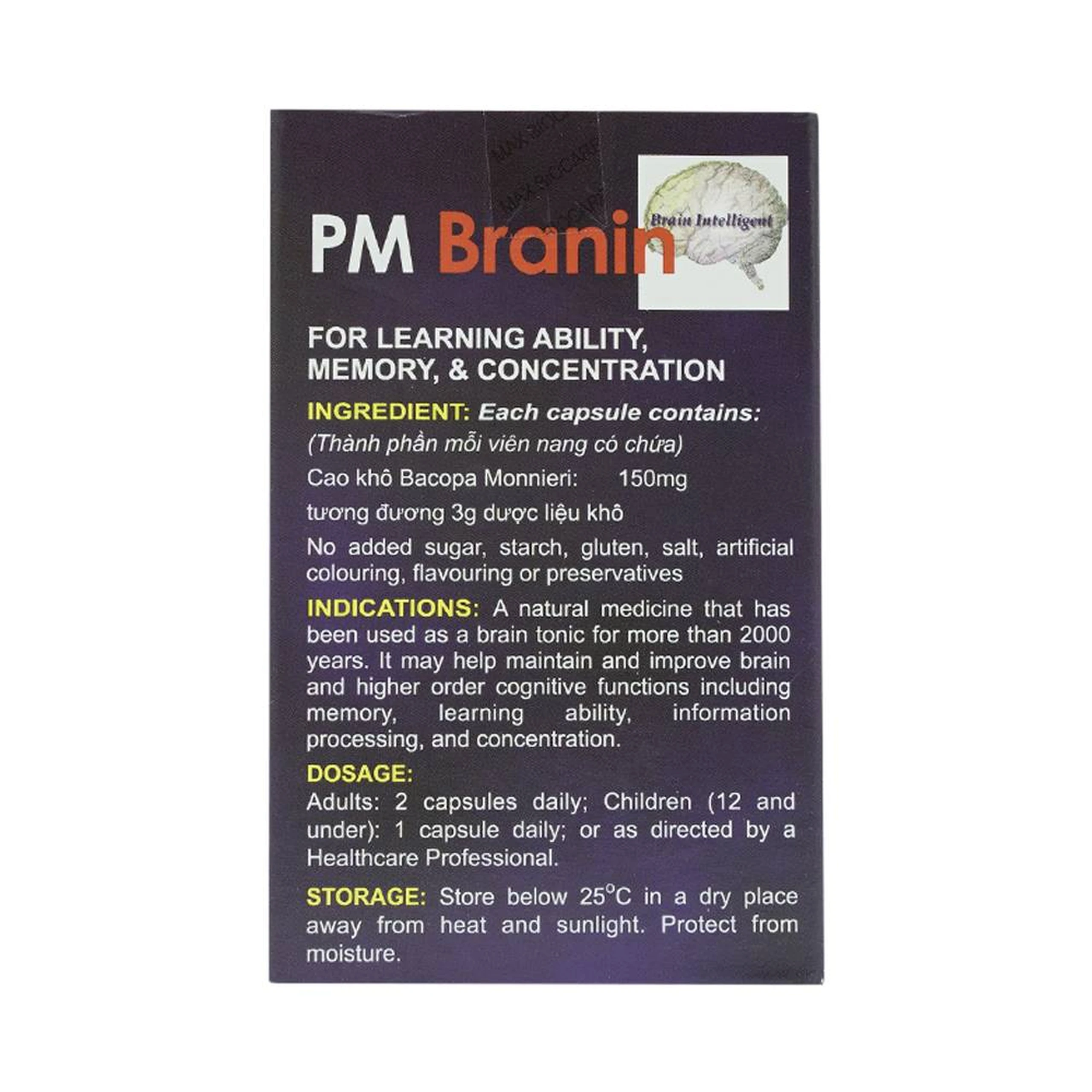 Thuốc PM Branin Probiotec cải thiện và duy trì chức năng não (5 vỉ x 12 viên)