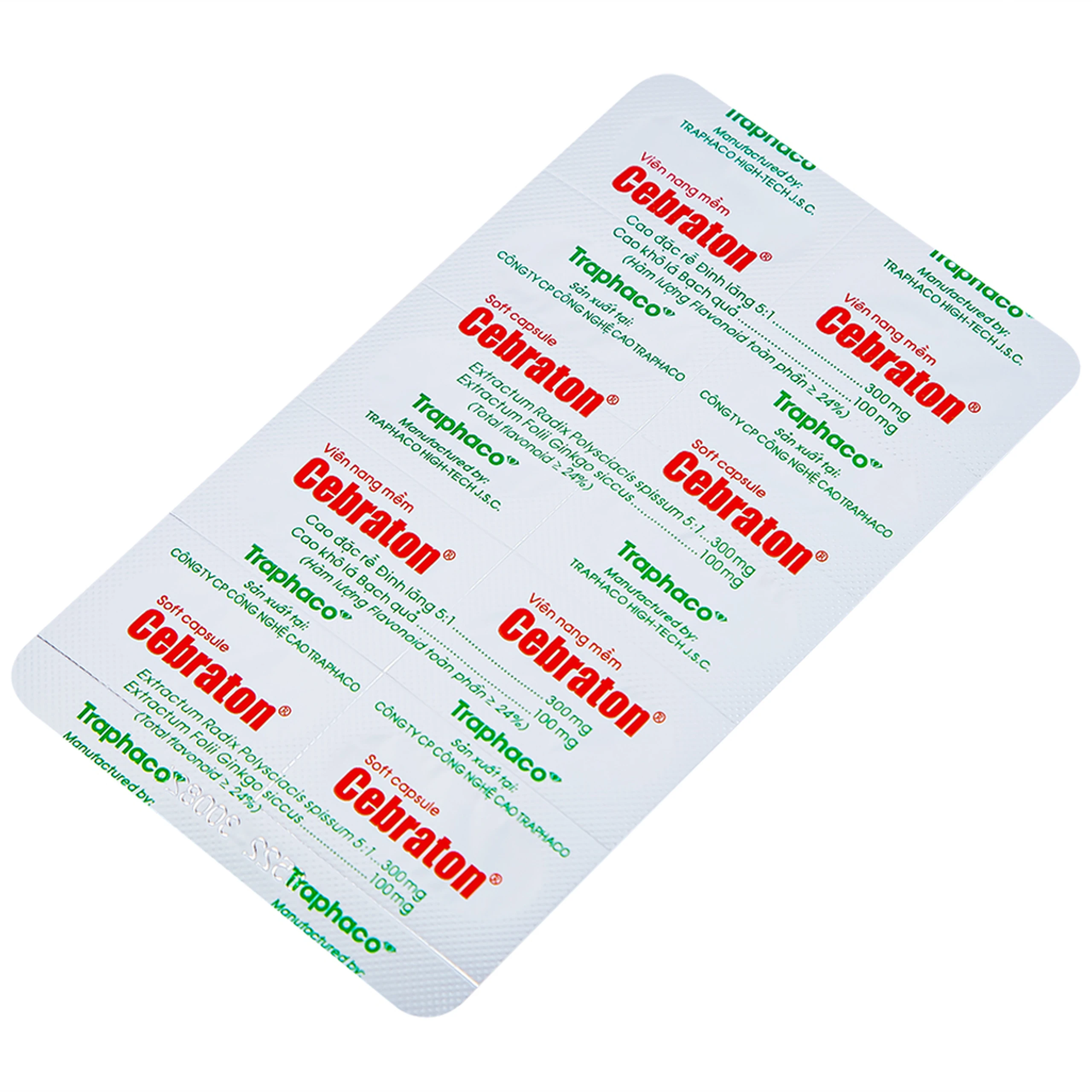 Thuốc Cebraton Traphaco bổ khí huyết, hoạt huyết dưỡng não (5 vỉ x 10 viên)