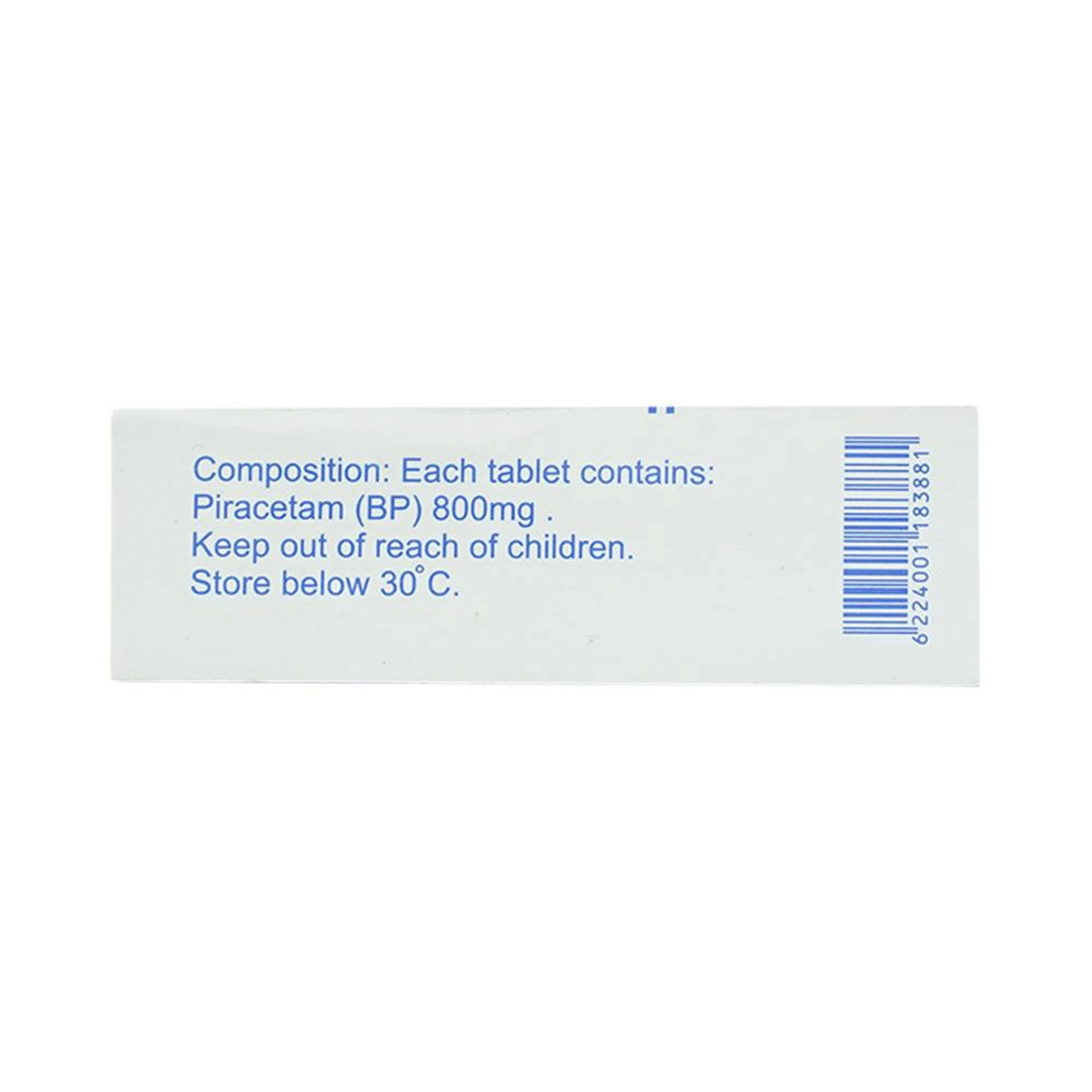 Thuốc Cerefort 800mg Unipharma điều trị chứng chóng mặt, suy giảm trí nhớ (3 vỉ x 10 viên)