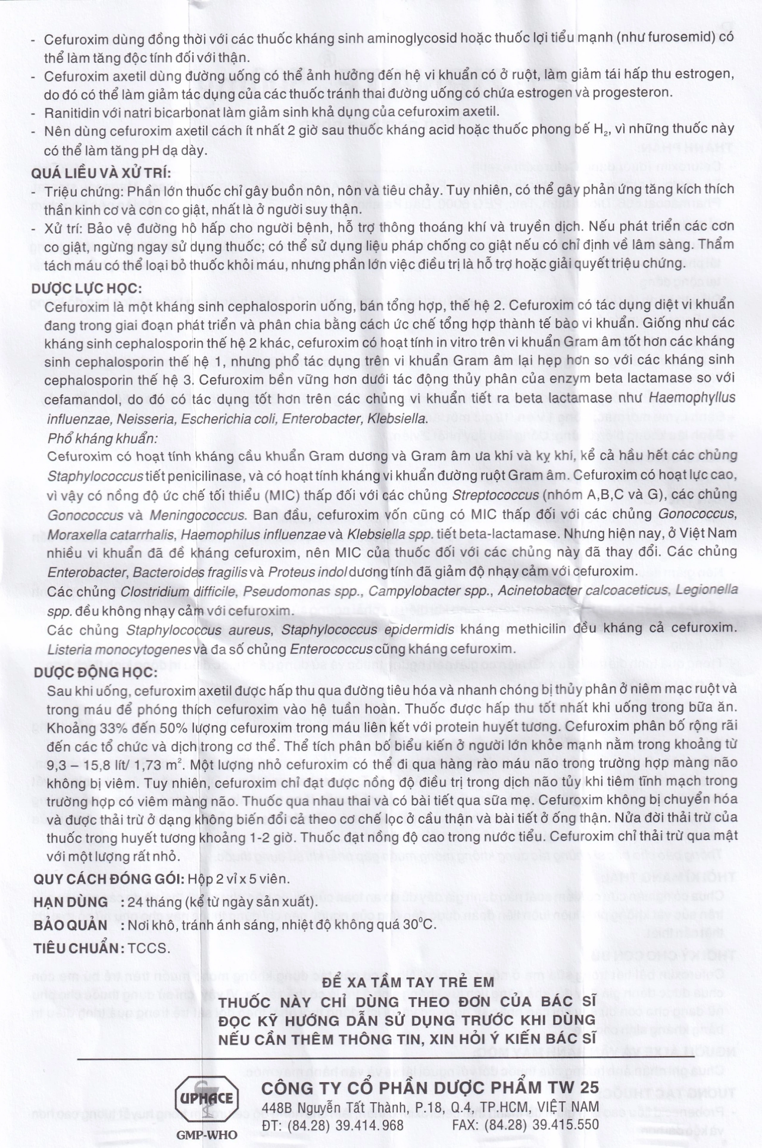 Thuốc Cezirnate 500mg Uphace điều trị nhiễm khuẩn thể nhẹ đến vừa ở đường hô hấp (2 vỉ x 5 viên)