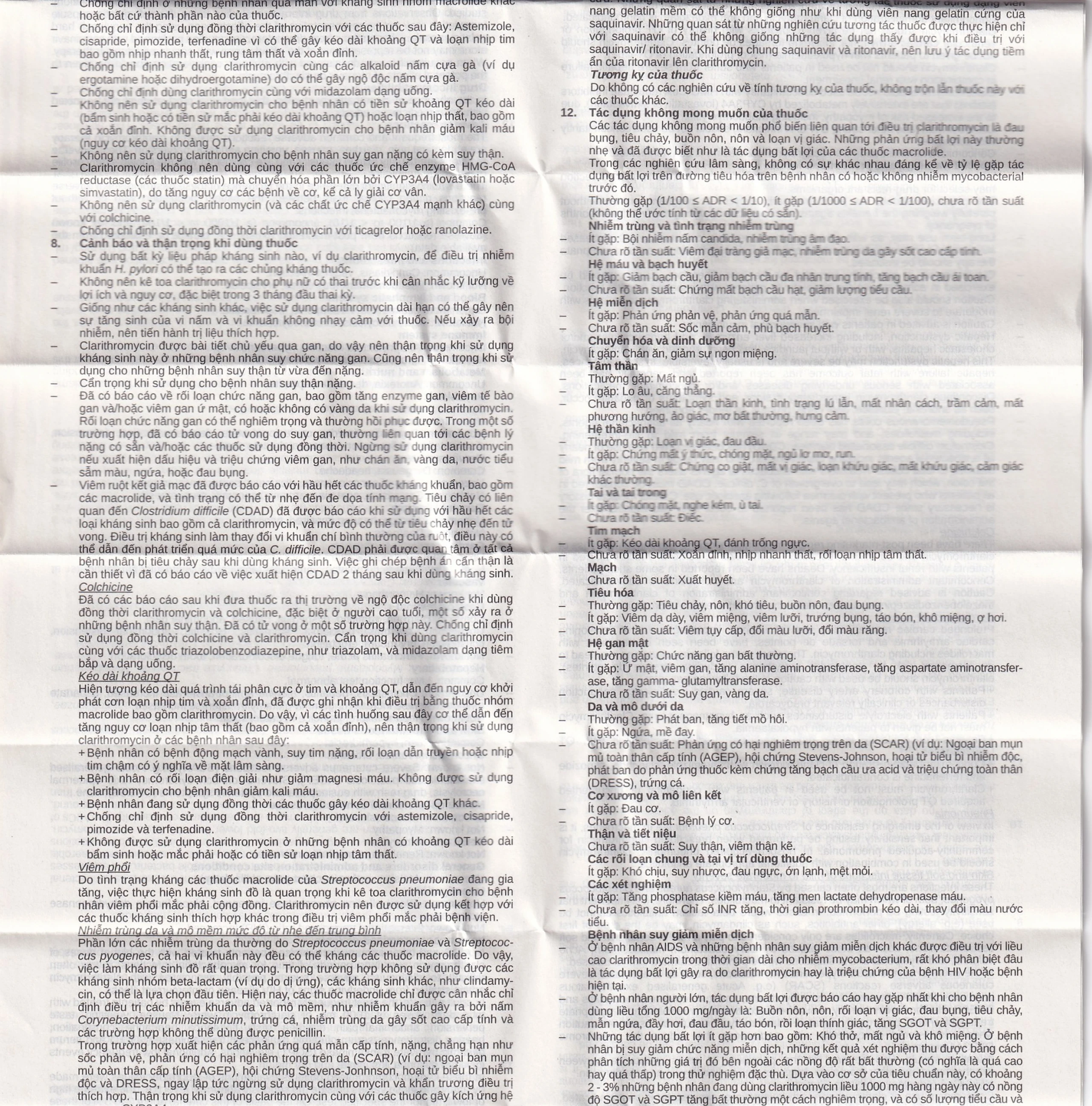 Thuốc Clarithromycin Stella 500mg điều trị nhiễm trùng (4 vỉ x 7 viên)